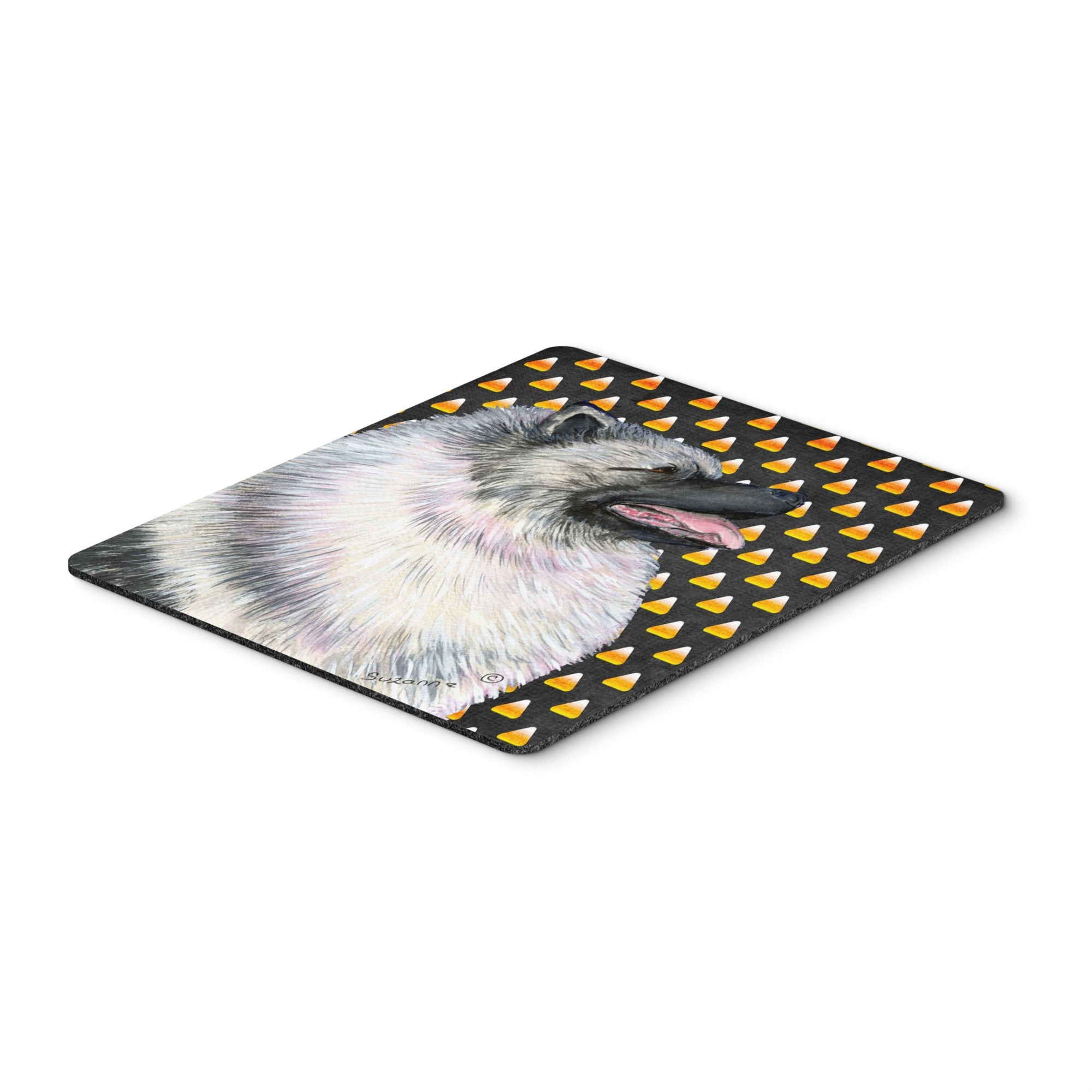 Carolines Treasures Mouse/Hot Pad/Trivet Keeshond Candy Corn Halloween Portrait (SS4282MP)