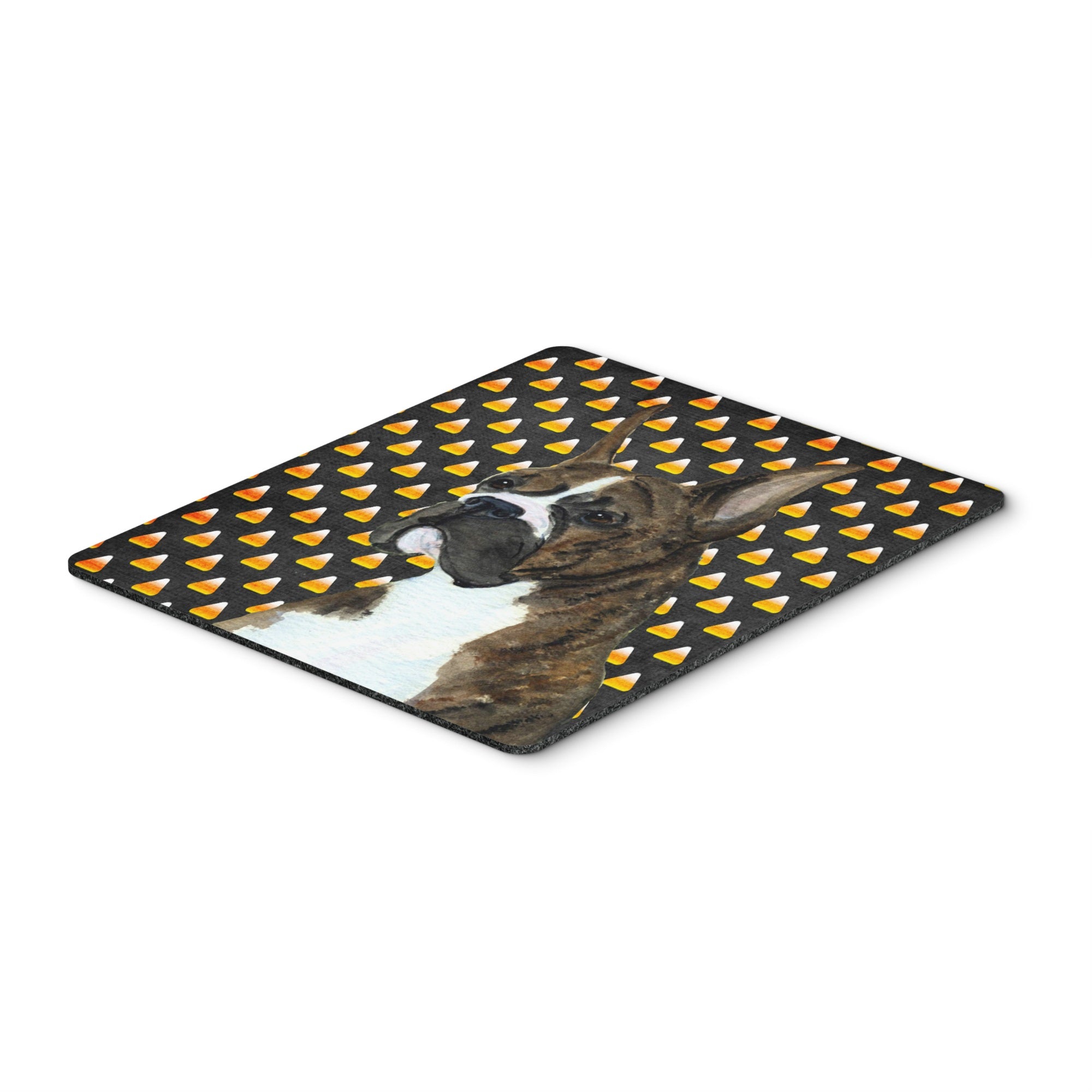 Carolines Treasures Mouse/Hot Pad/Trivet Boxer Candy Corn Halloween Portrait (SS4301MP)
