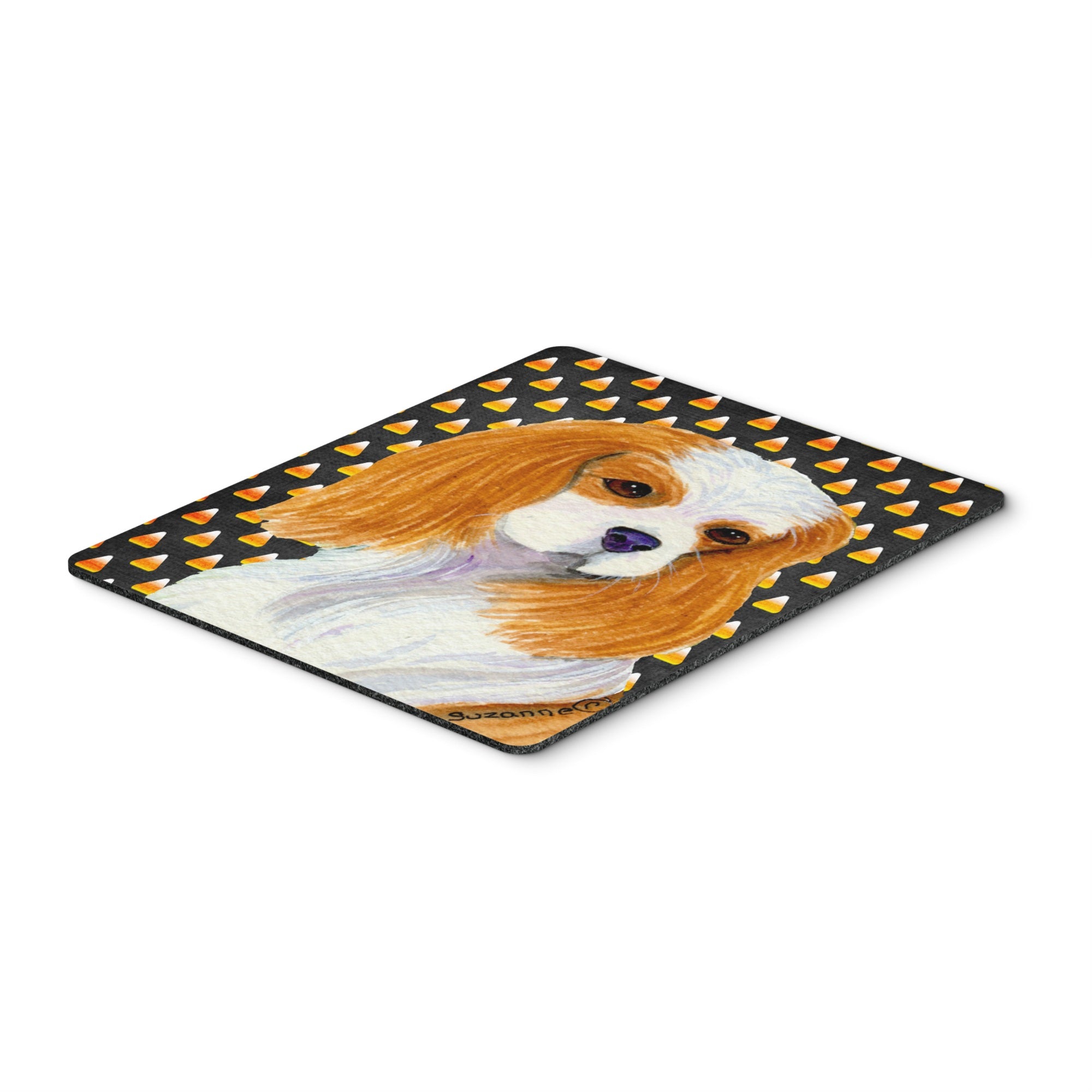 Carolines Treasures Cavalier Spaniel Candy Corn Halloween Portrait Mouse Pad/Hot Pad/Trivet (SS4320MP)