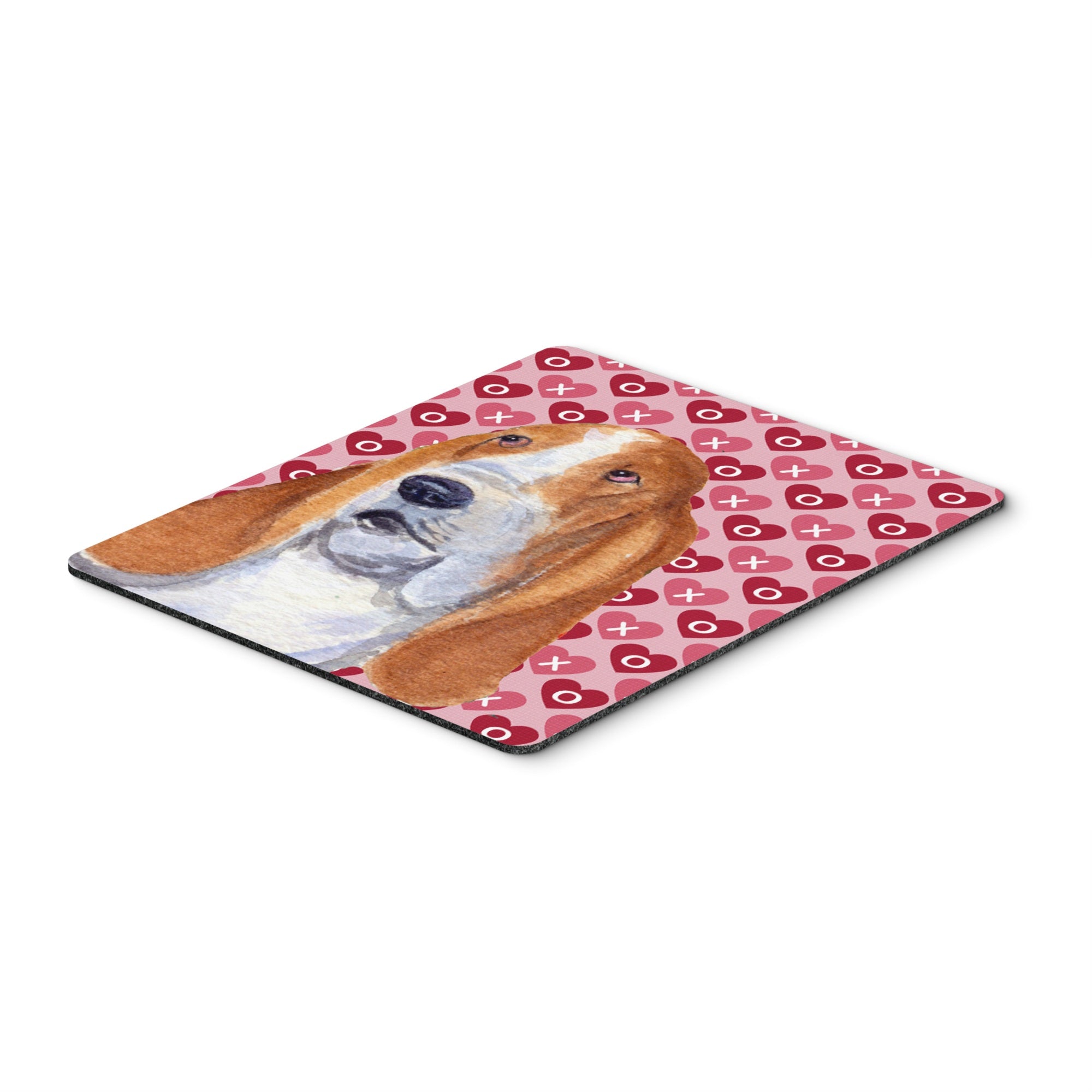 Carolines Treasures Mouse/Hot Pad/Trivet Basset Hound Hearts Love & Valentines Day (SS4528MP)