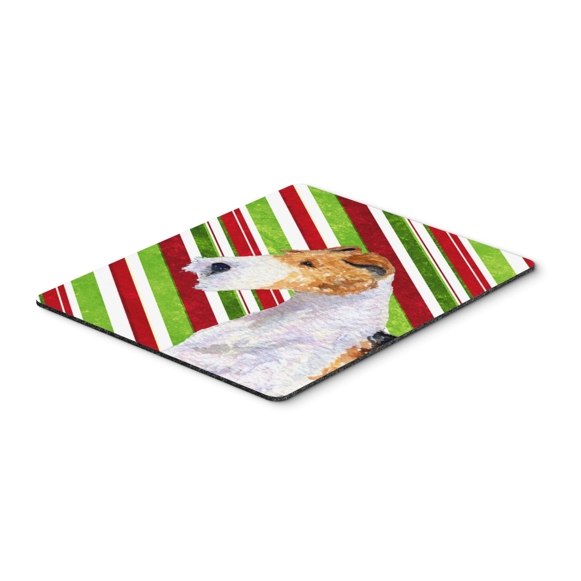  inchCarolines Treasures Mouse/Hot Pad/Trivet, Fox Terrier Candy Cane Holiday Christmas (SS4547MP) inch