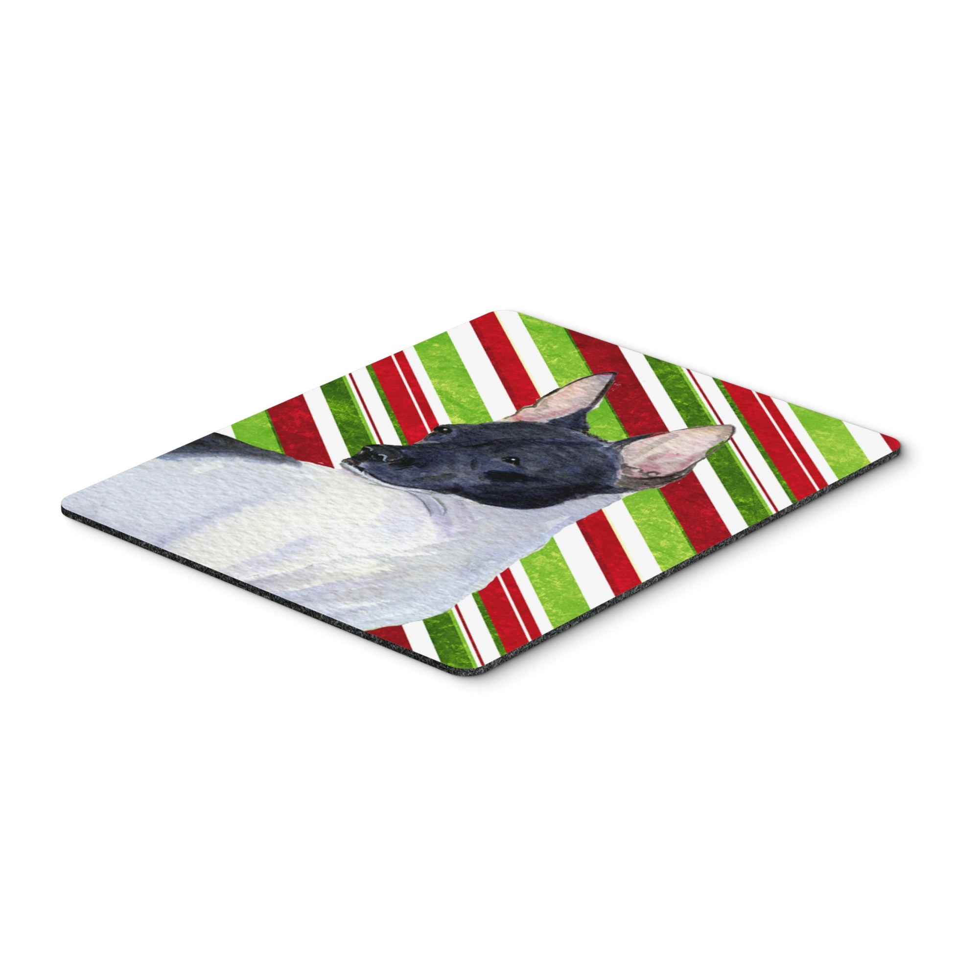 Carolines Treasures Mouse/Hot Pad/Trivet Rat Terrier Candy Cane Holiday Christmas (SS4549MP)