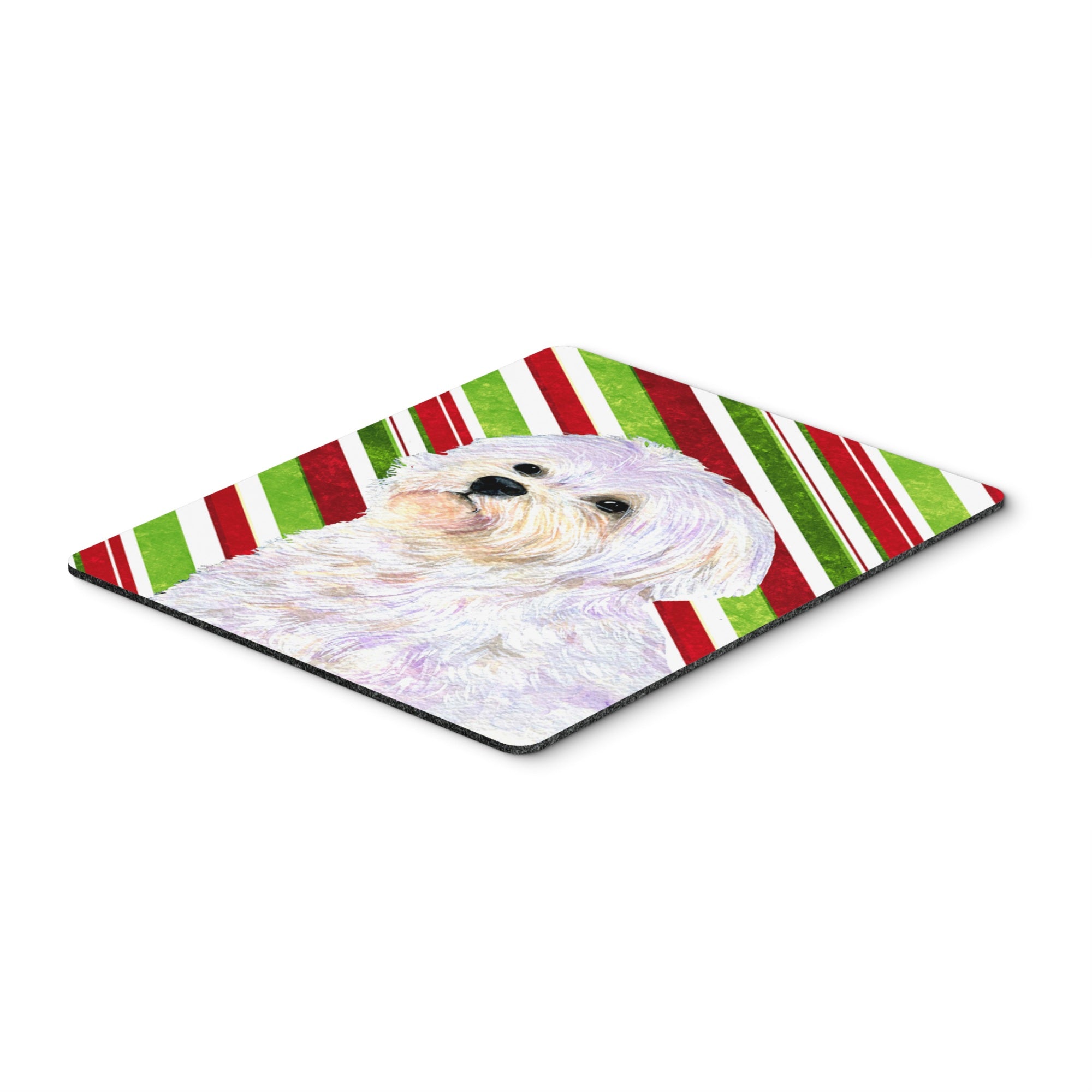  inchCarolines Treasures Mouse/Hot Pad/Trivet, Maltese Candy Cane Holiday Christmas (SS4550MP) inch