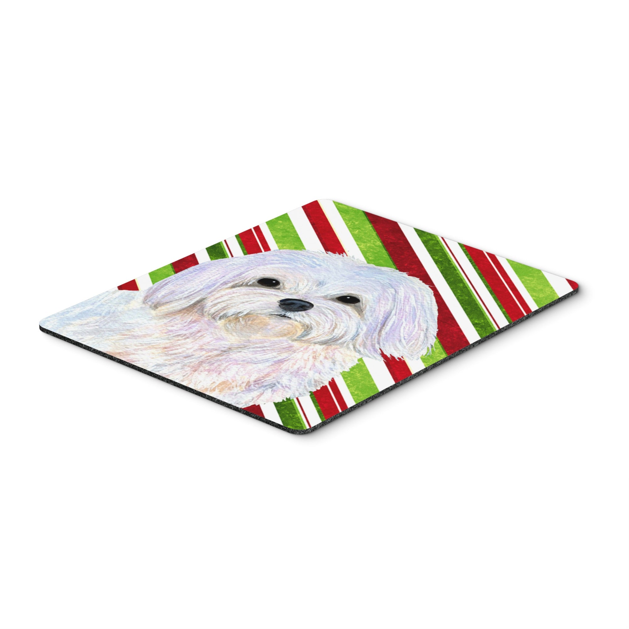  inchCarolines Treasures Mouse/Hot Pad/Trivet, Maltese Candy Cane Holiday Christmas (SS4551MP) inch