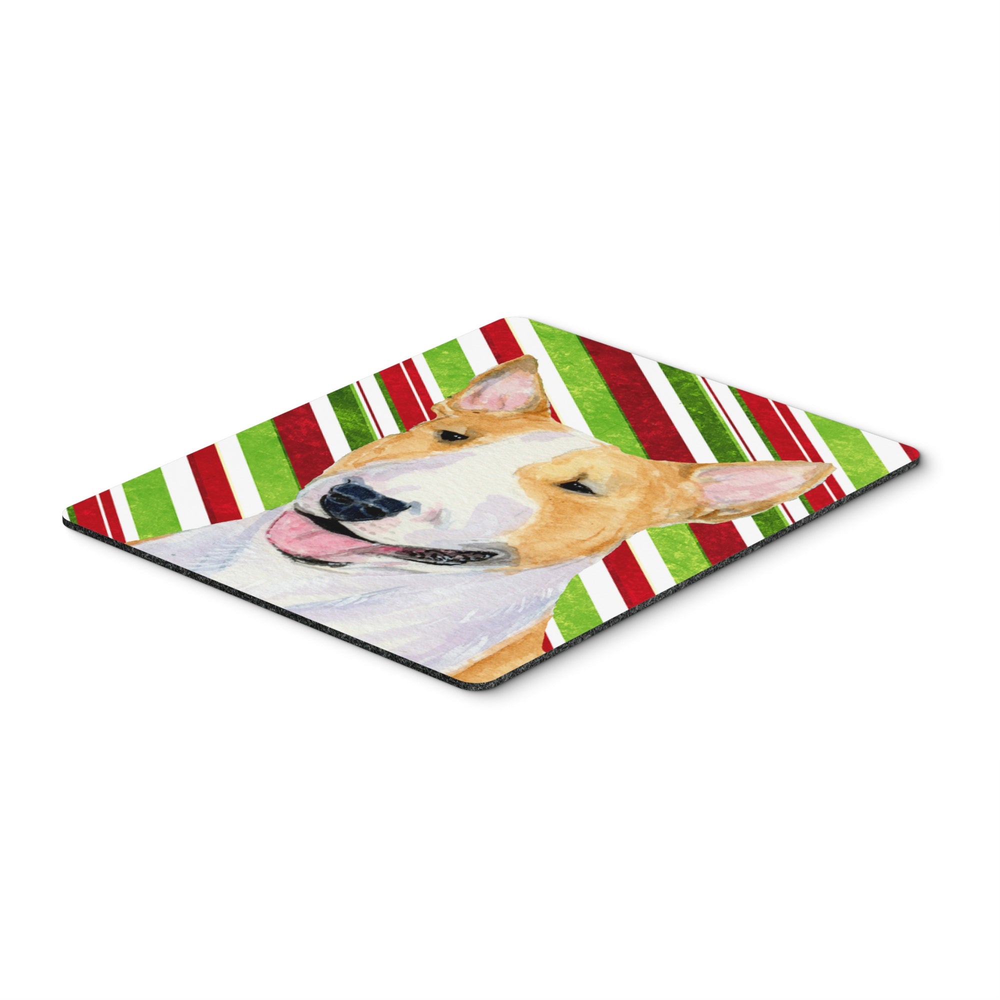  inchCarolines Treasures Mouse/Hot Pad/Trivet, Bull Terrier Candy Cane Holiday Christmas (SS4565MP) inch