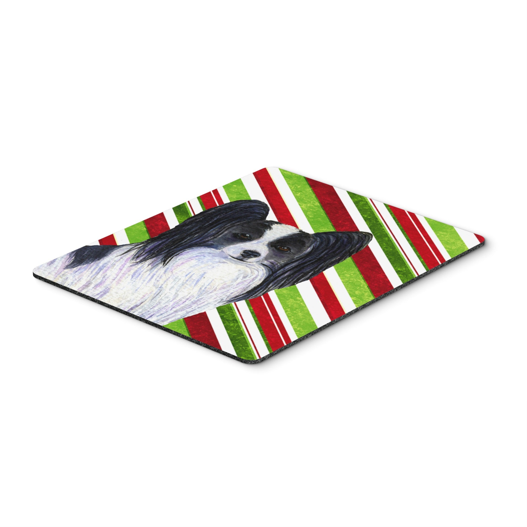 Carolines Treasures Mouse/Hot Pad/Trivet Papillon Candy Cane Holiday Christmas (SS4574MP)