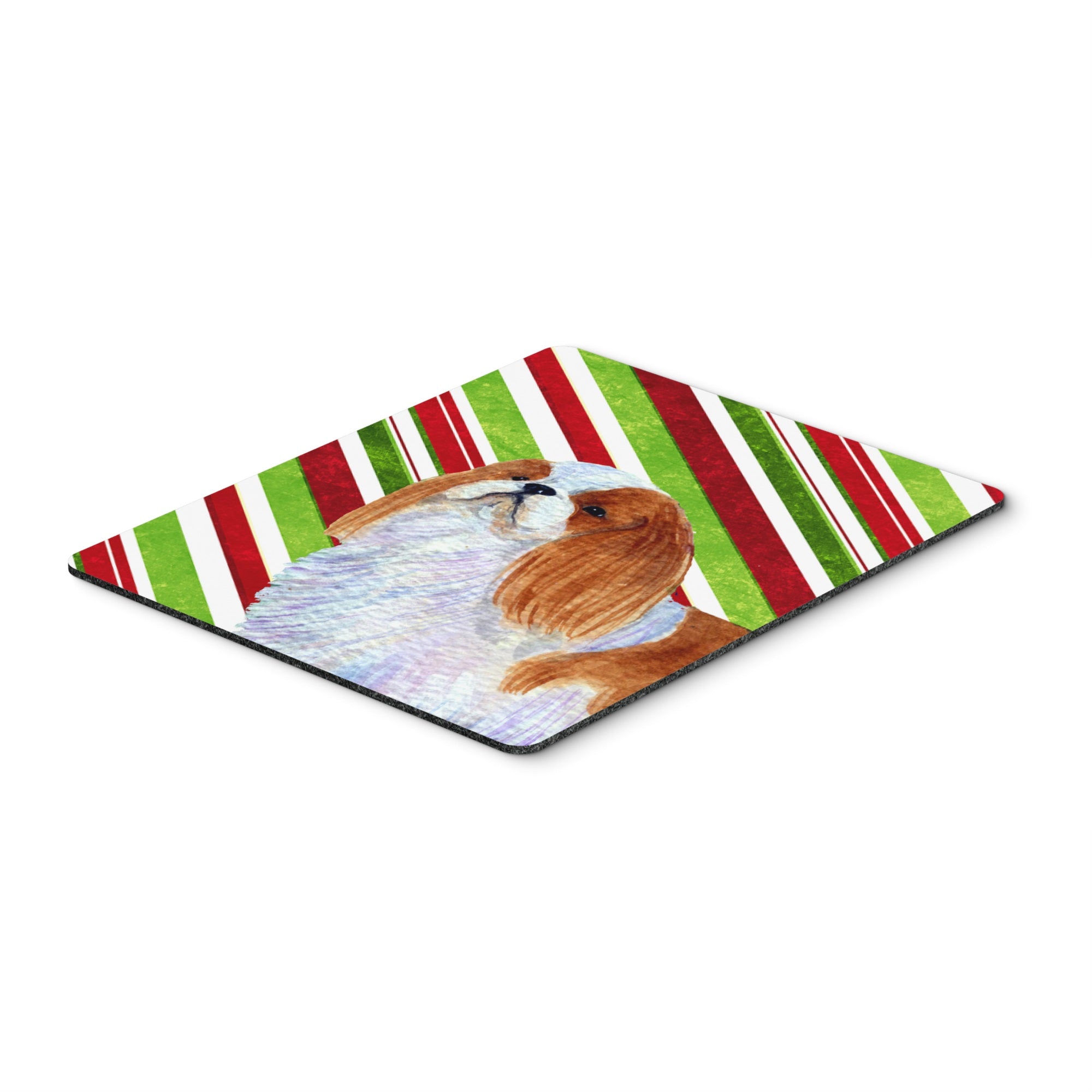 Carolines Treasures Mouse/Hot Pad/Trivet English Toy Spaniel Candy Cane Holiday Christmas (SS4576MP)