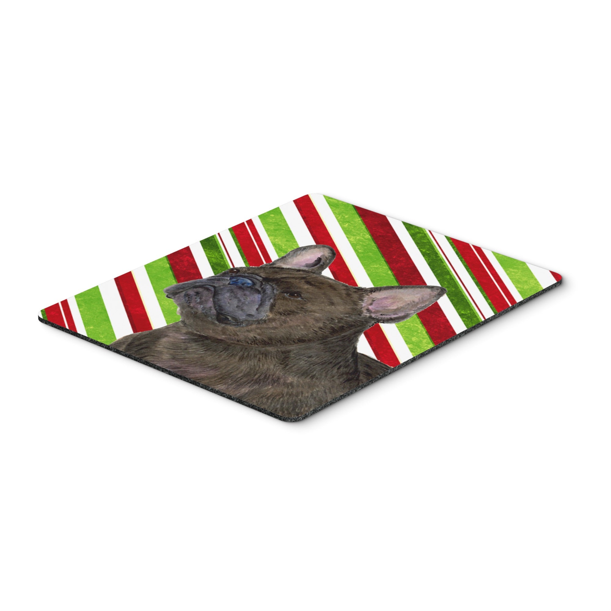 Carolines Treasures Mouse/Hot Pad/Trivet French Bulldog Candy Cane Holiday Christmas (SS4588MP)