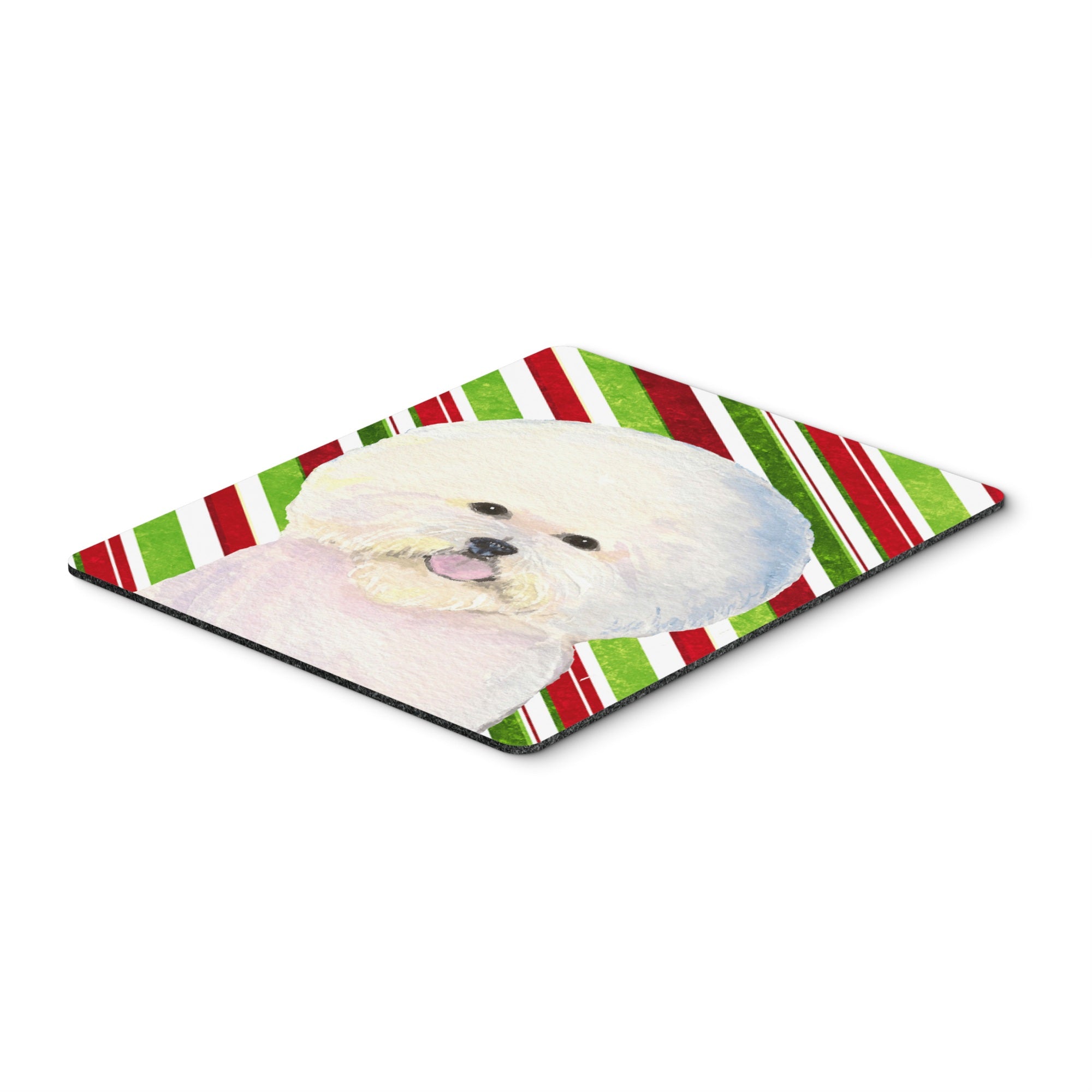  inchCarolines Treasures Mouse/Hot Pad/Trivet, Bichon Frise Candy Cane Holiday Christmas (SS4595MP) inch