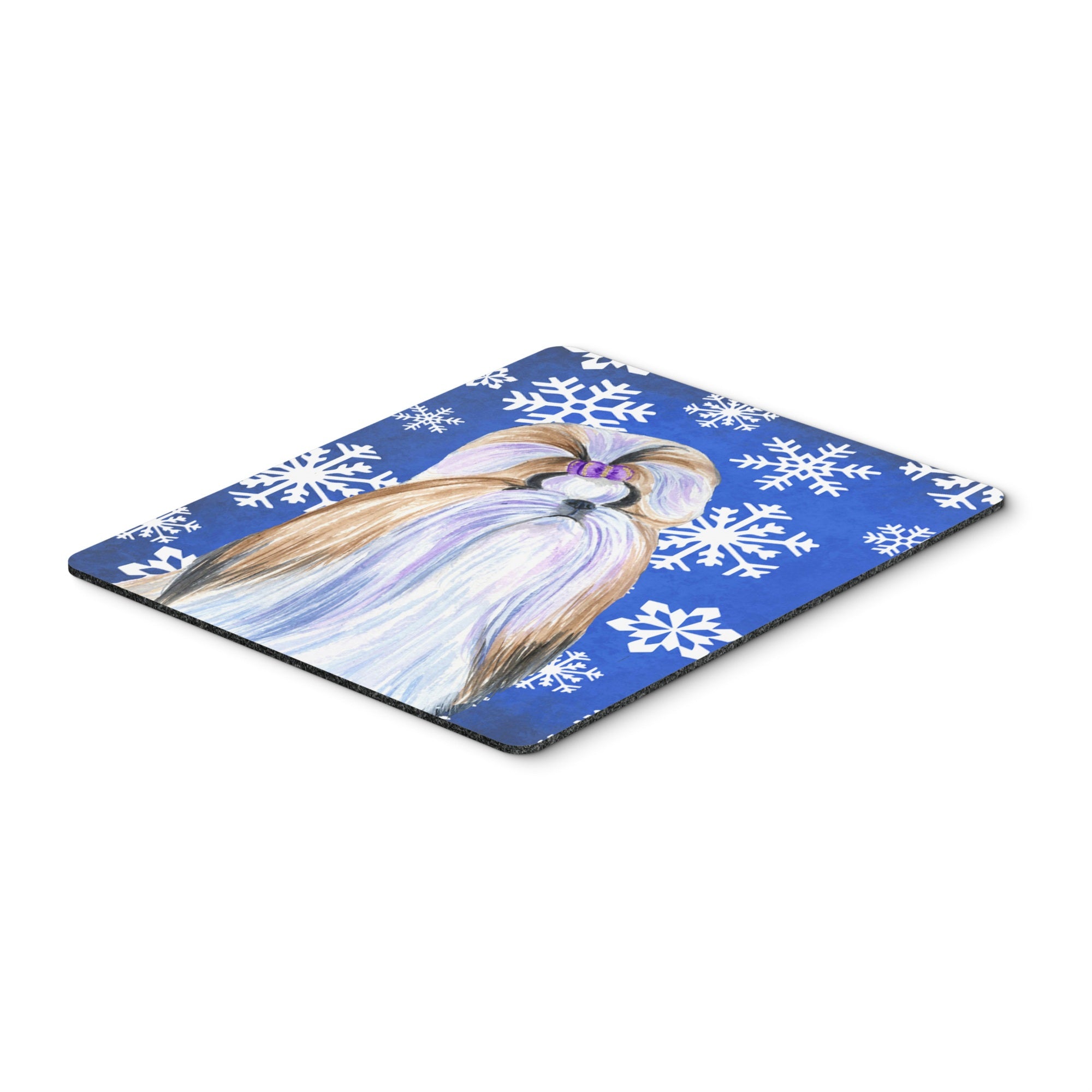  inchCarolines Treasures Mouse/Hot Pad/Trivet, Shih Tzu Winter Snowflakes Holiday (SS4603MP) inch