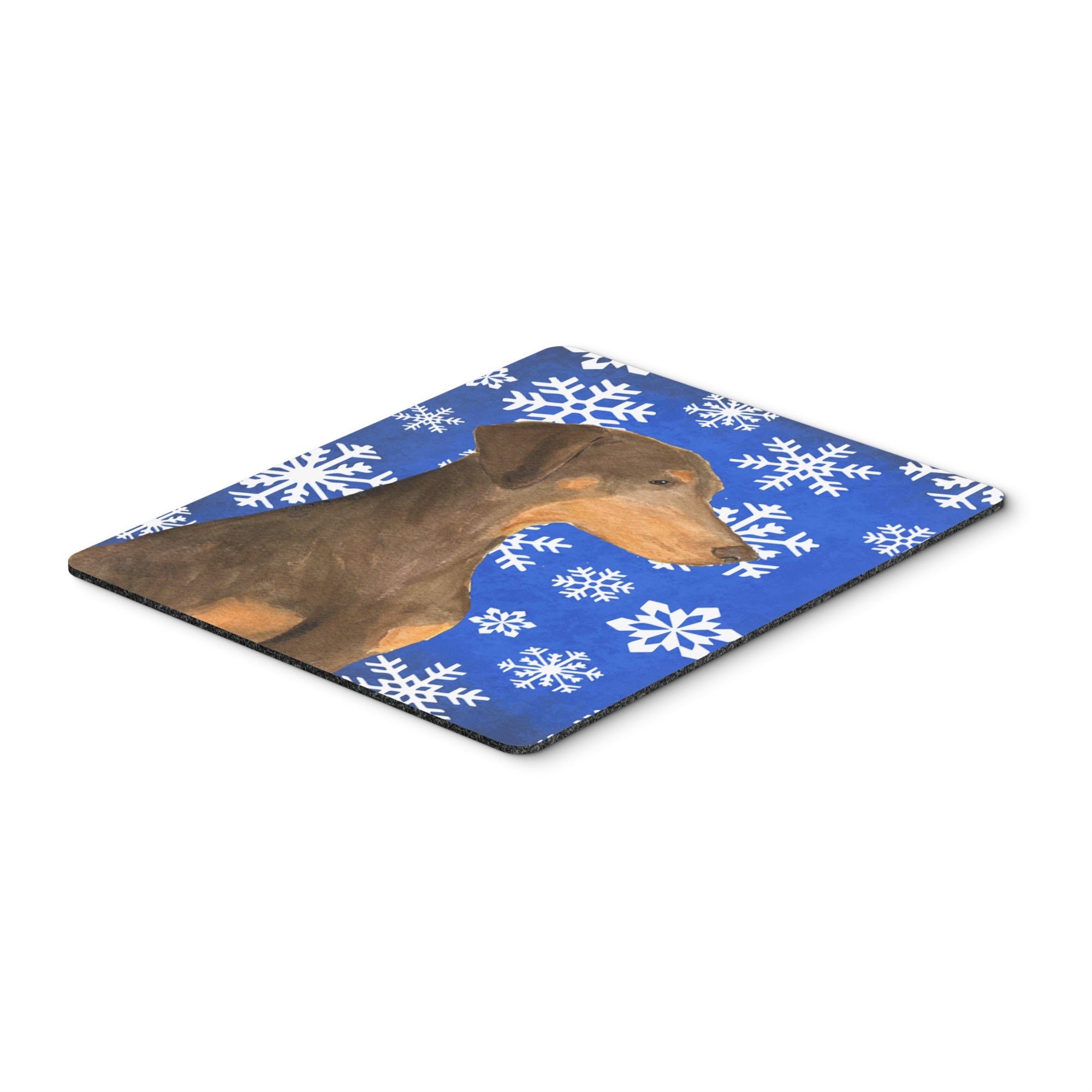 Carolines Treasures Doberman Winter Snowflakes Holiday Mouse Pad/Hot Pad/Trivet (SS4617MP)