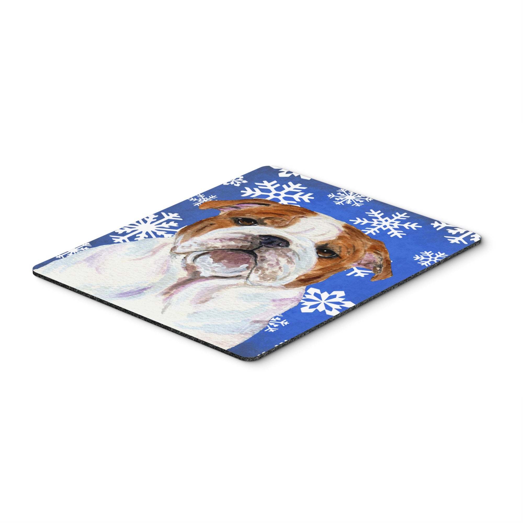 Carolines Treasures Bulldog English Winter Snowflakes Holiday Mouse Pad/Hot Pad/Trivet (SS4622MP)