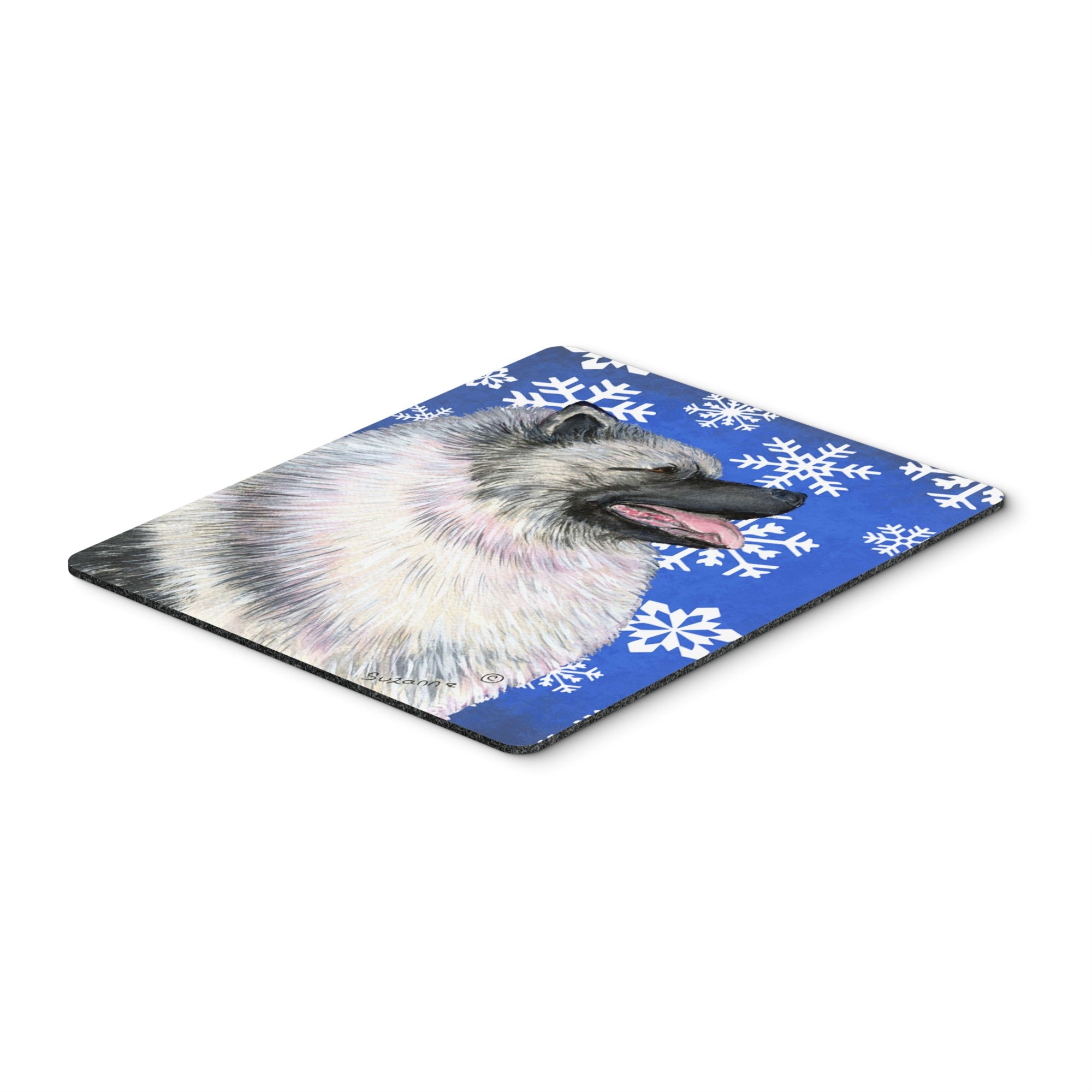 Carolines Treasures Keeshond Winter Snowflakes Holiday Mouse Pad/Hot Pad/Trivet (SS4626MP)