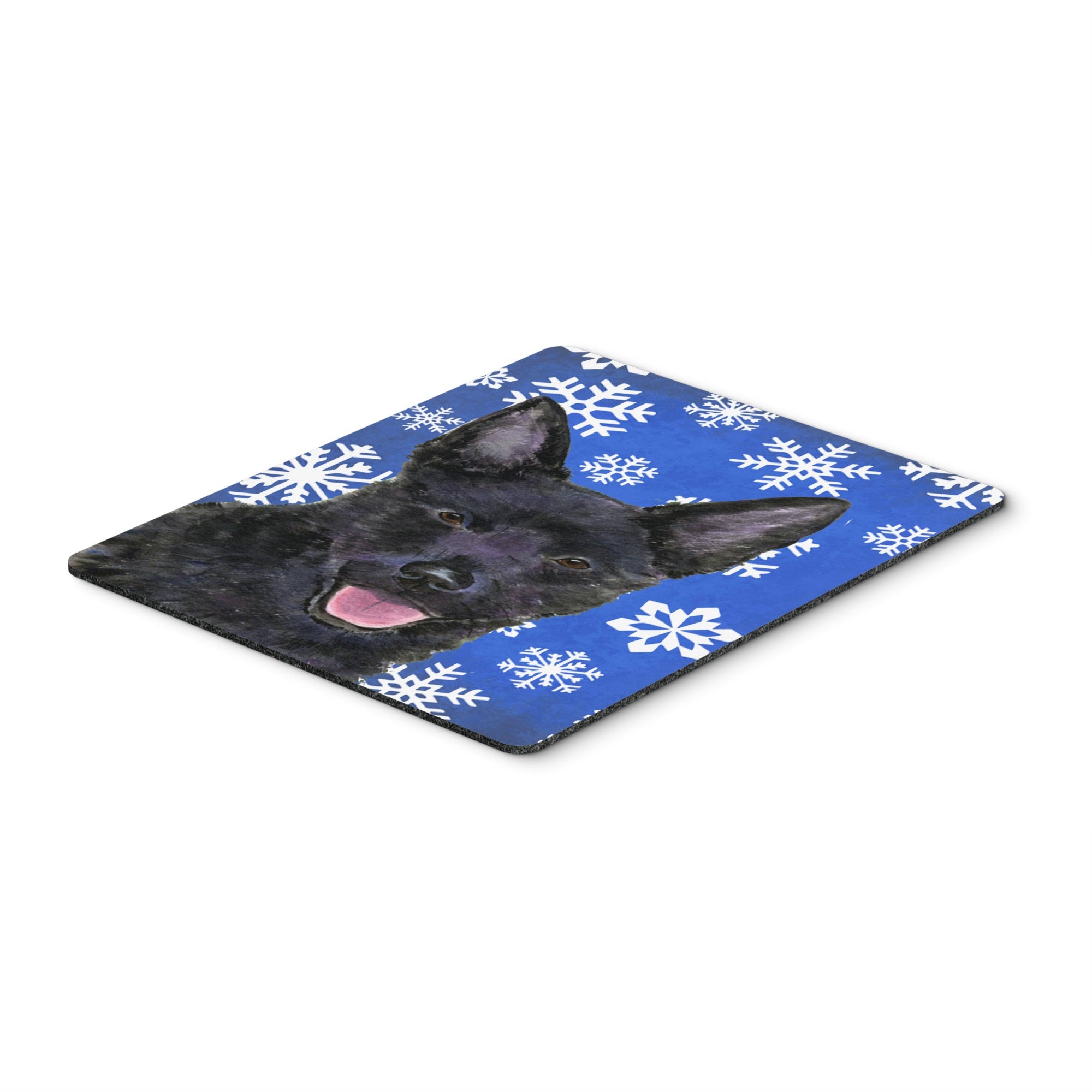 Carolines Treasures Australian Kelpie Winter Snowflakes Holiday Mouse Pad/Hot Pad/Trivet (SS4636MP)