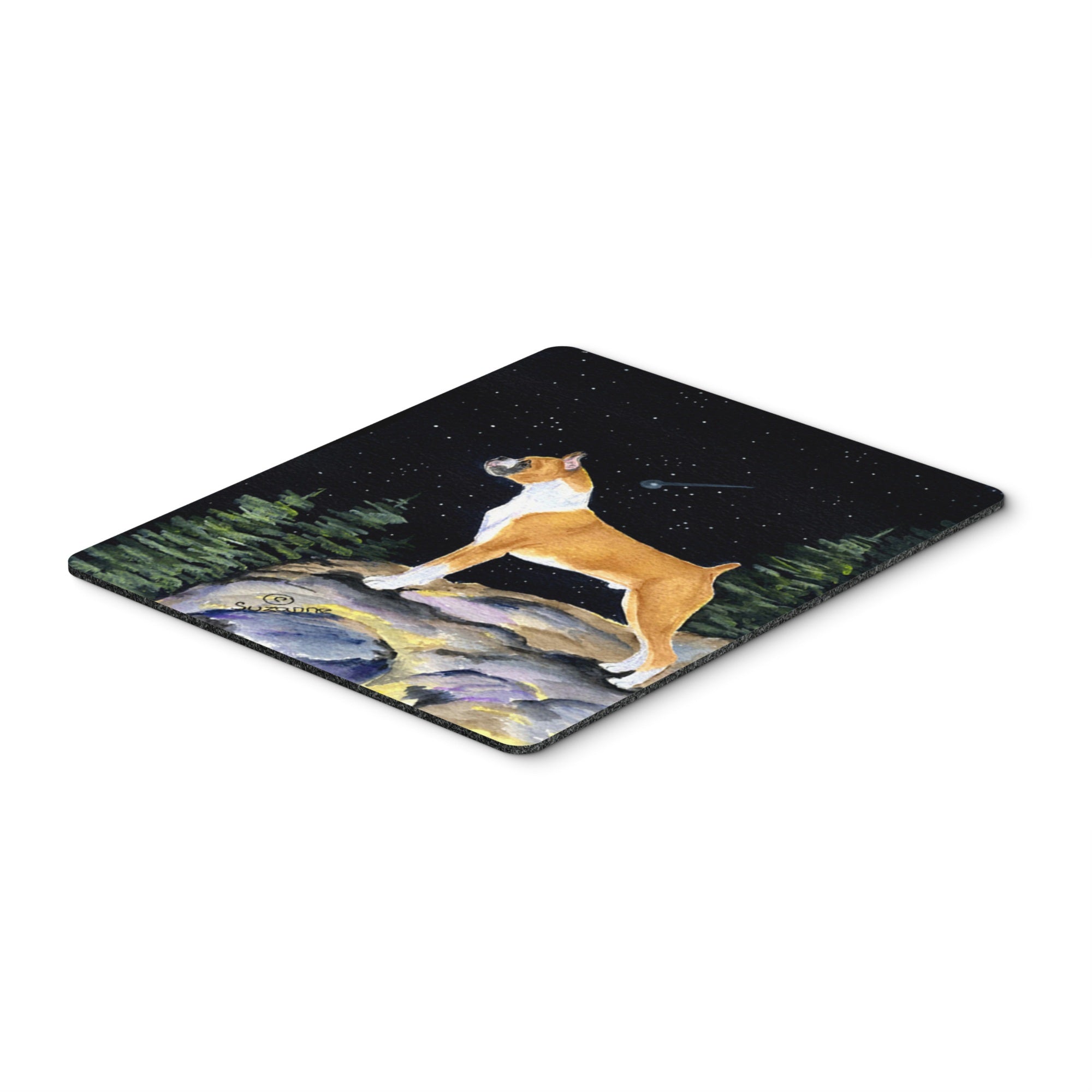  inchCarolines Treasures Mouse/Hot Pad/Trivet, Starry Night Boxer (SS8496MP) inch