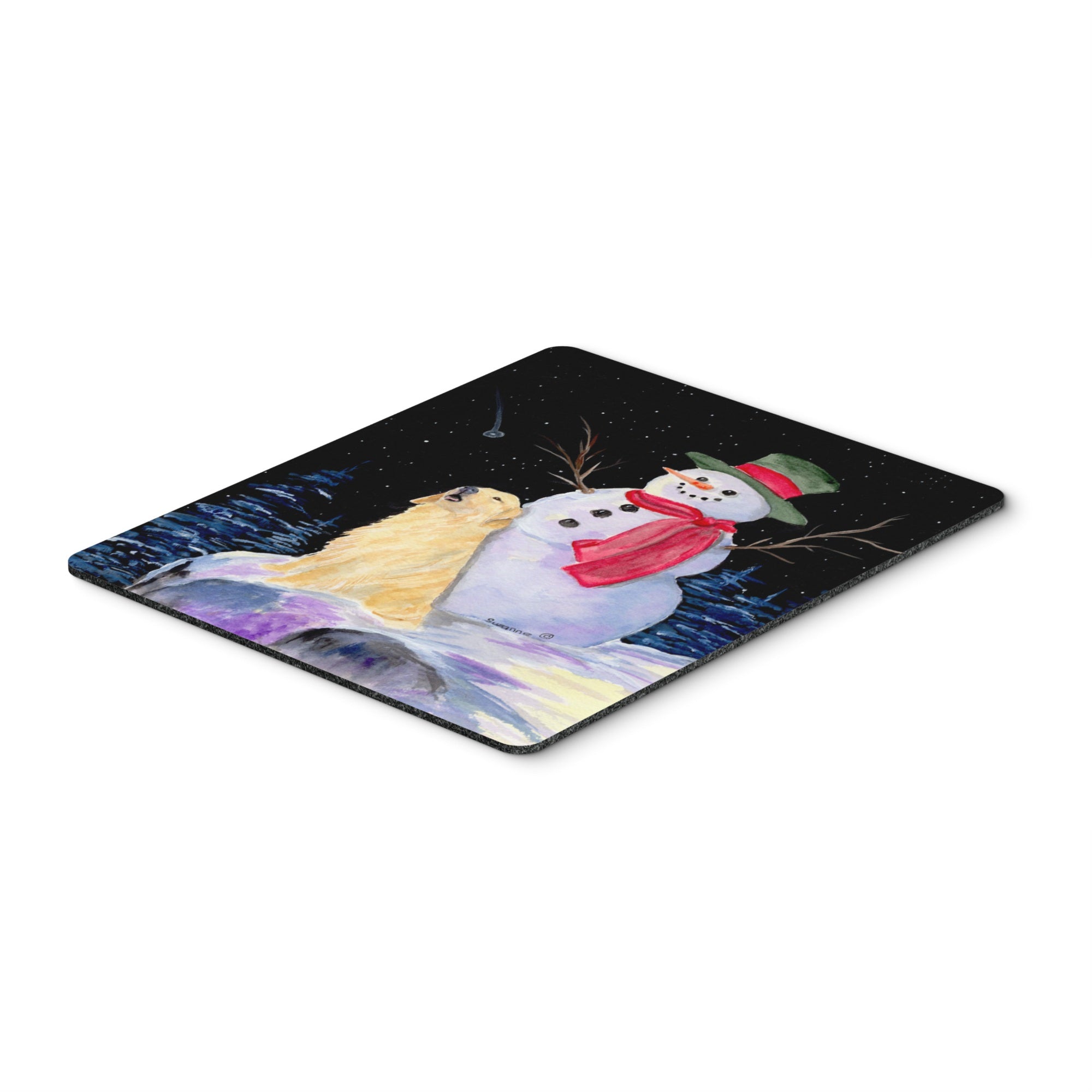 Carolines Treasures Snowman with Golden Retriever Mouse Pad/Hot Pad/Trivet (SS8951MP)