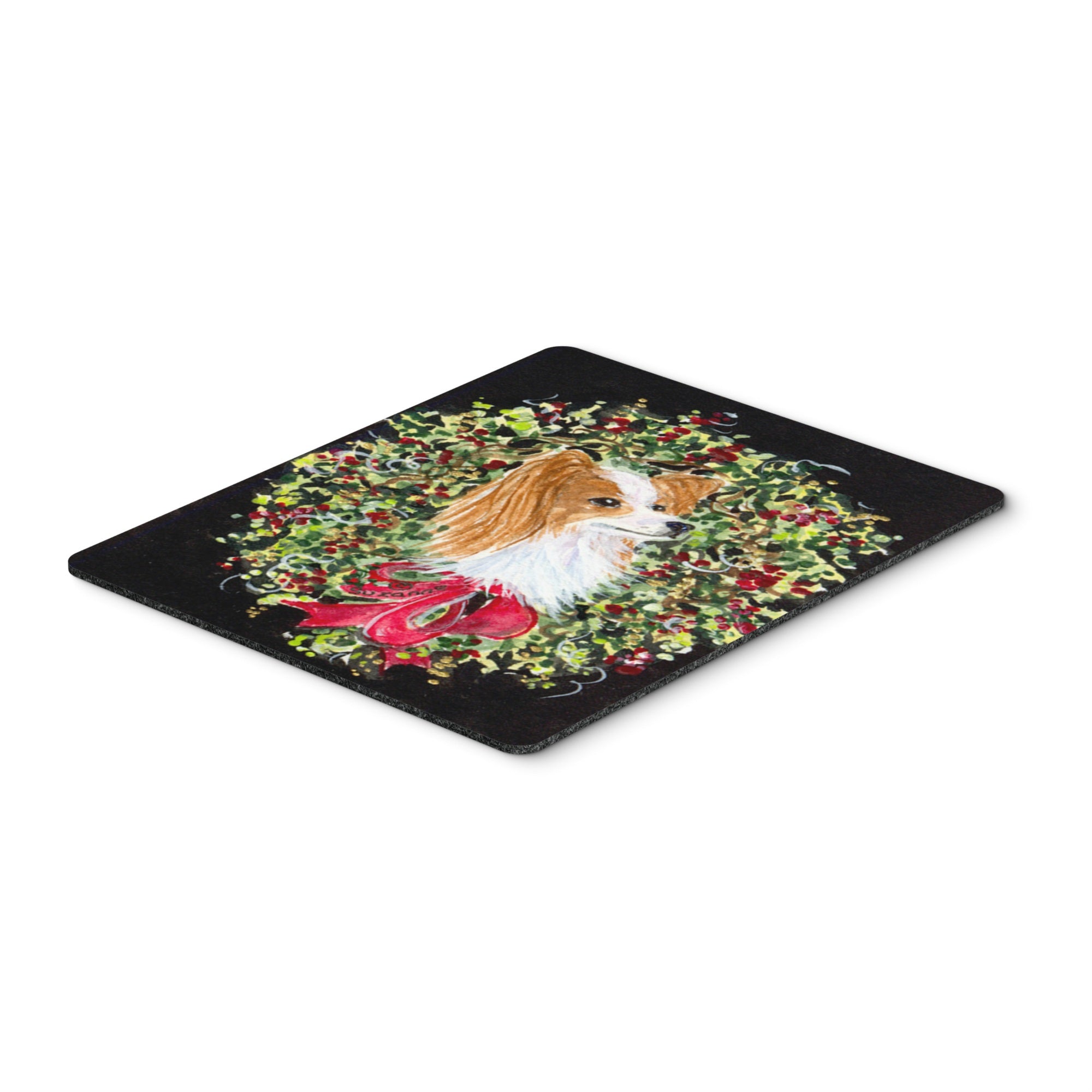 Carolines Treasures Christmas Wreath Papillon Mouse Pad/Hot Pad/Trivet (SS8953MP)