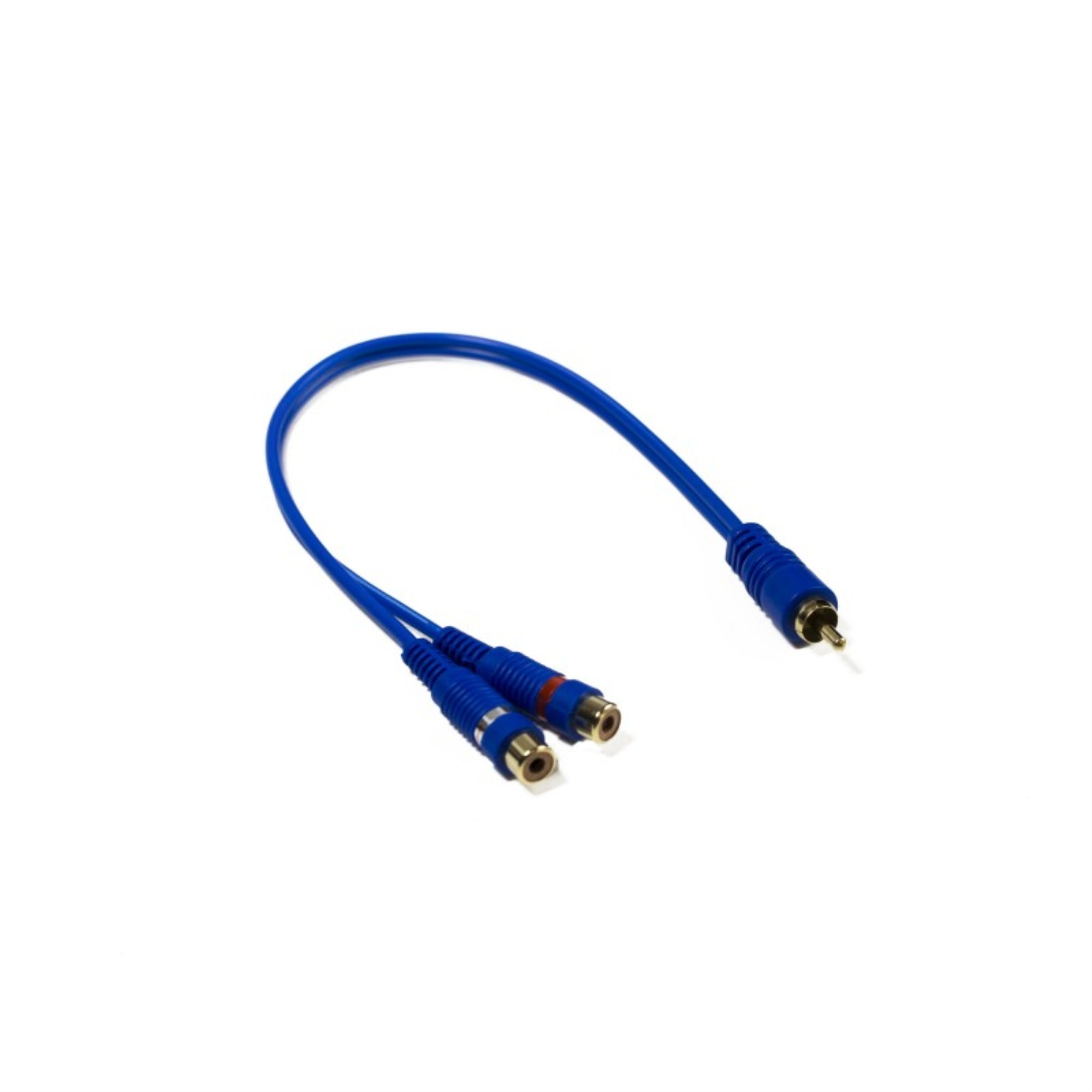 STINGER RCA Y 2F1M BLUE INTERCONNECT (6 inch)