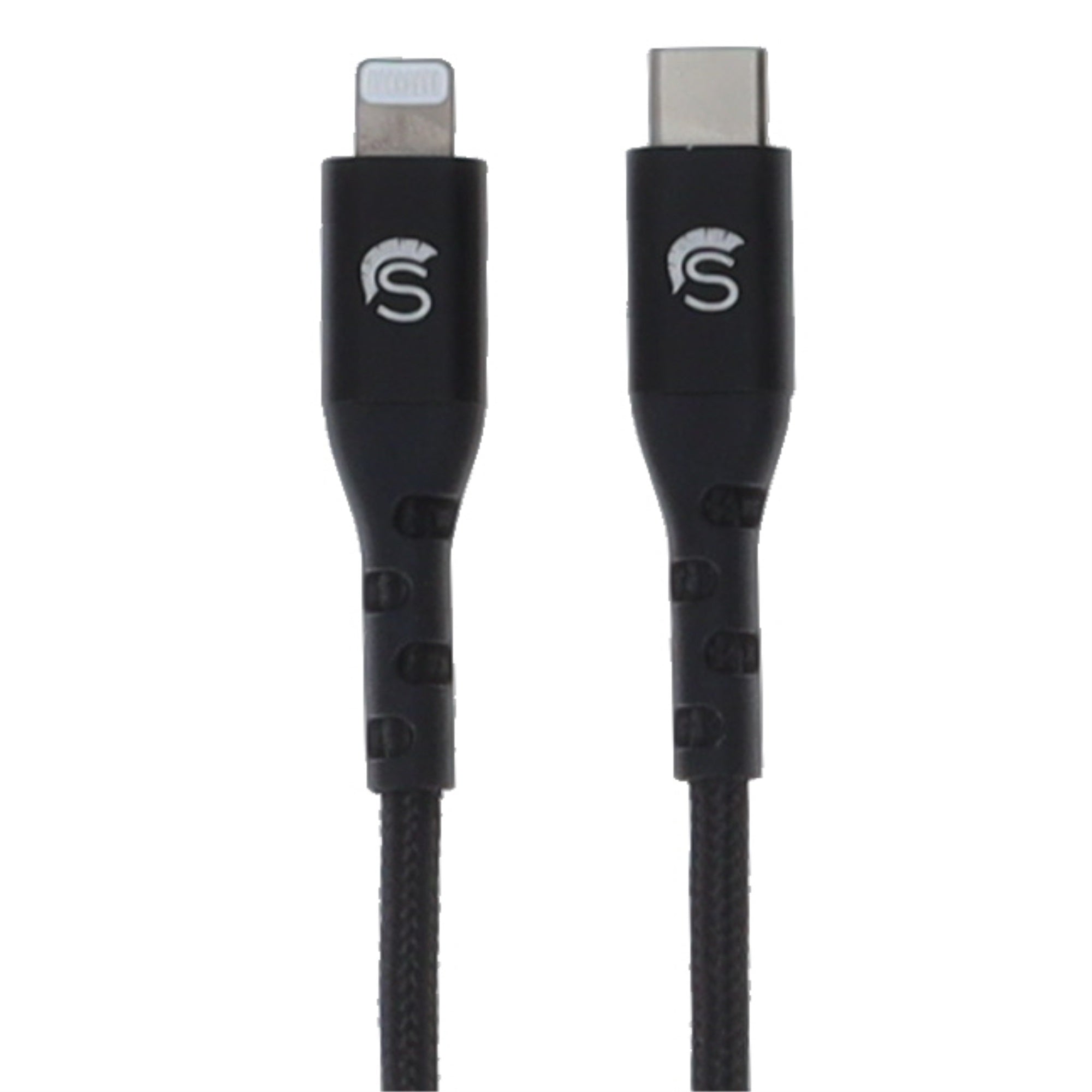 Scipio 4ft Kevlar Lightning to USB-C(R) Braided Cable STLIGHTC4 - Fast Charging iPod iPad Air Pods Cable - Black