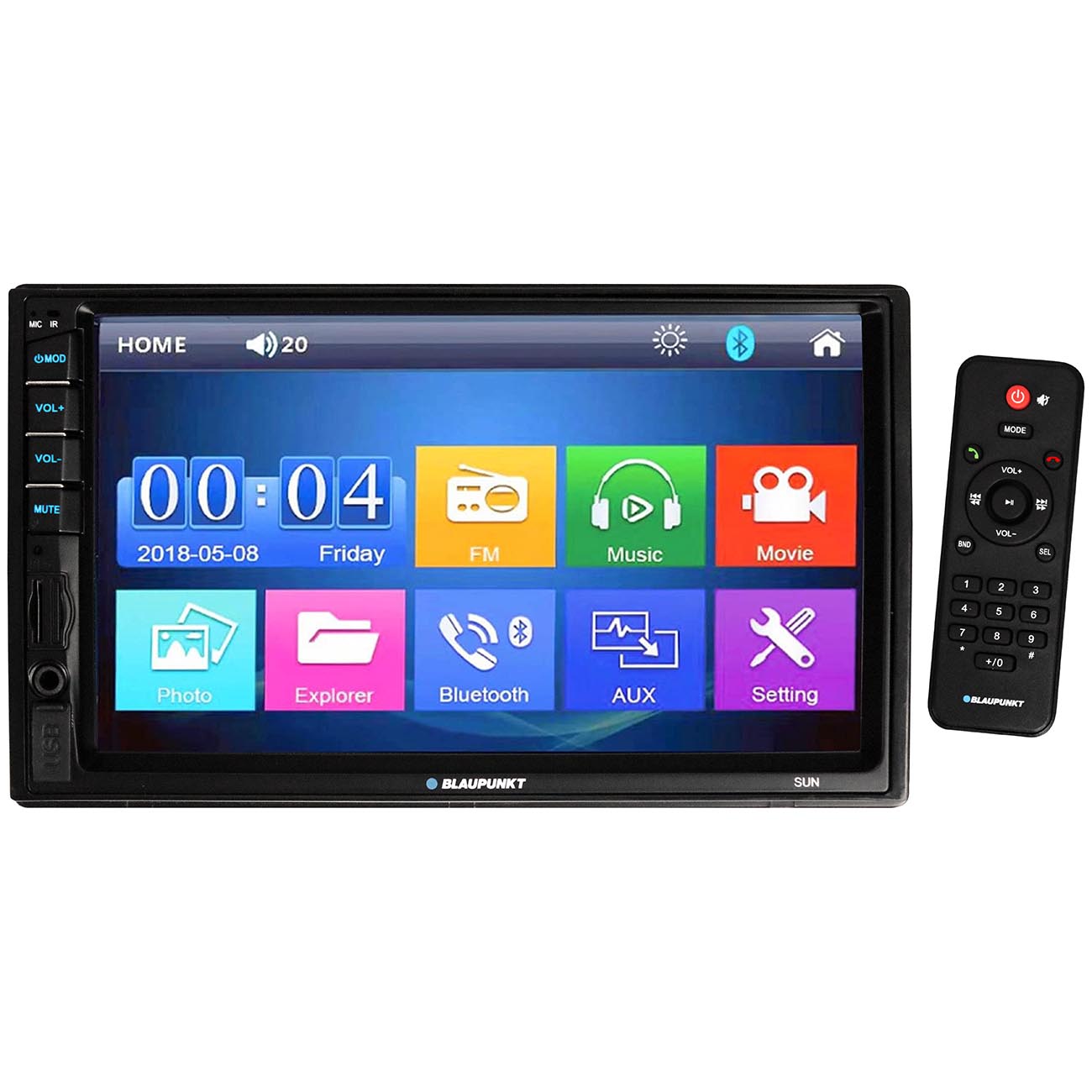 Blaupunkt 7 D Din Mechless Fixed Face Touchscreen Receiver With Mirrorlink Bt Usb/Sd & Remote