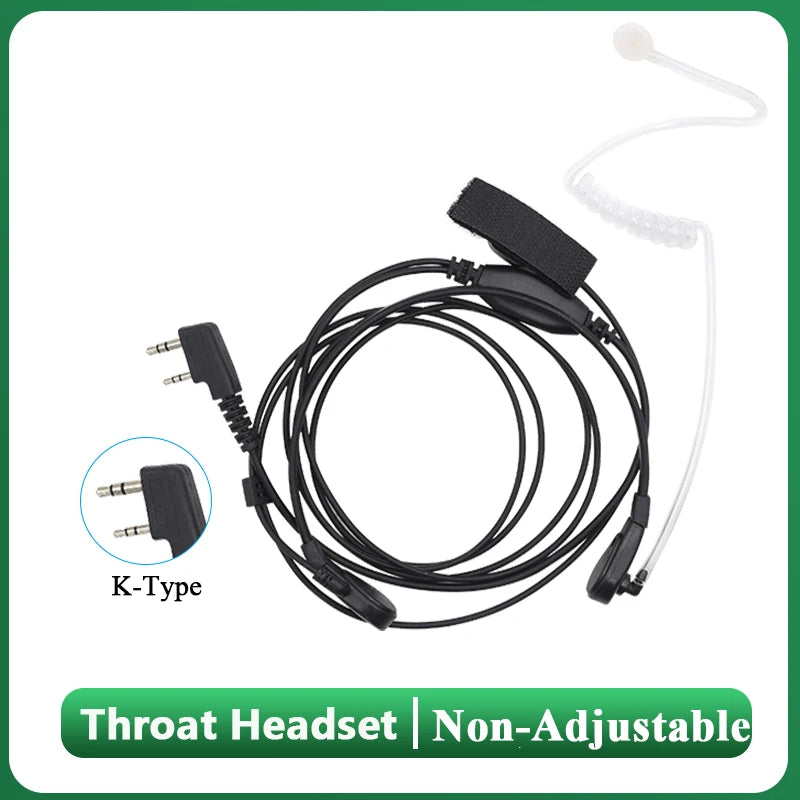 Throat Microphone Mic For Quansheng UV-K5 UV-K6 Earpiece Headset for Baofeng UV-21 DM-1701 UV-18 Walkie Talkie Throat Headphones