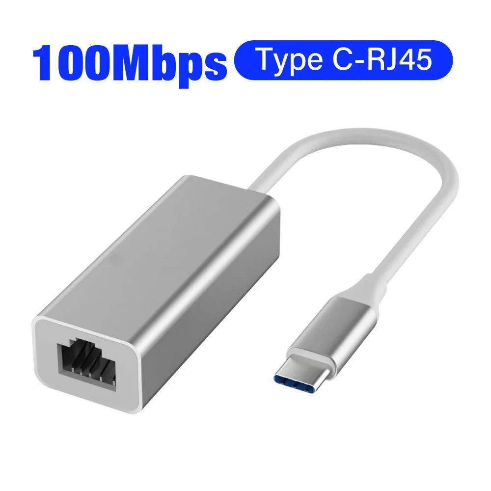 USB Type-C To RJ45 100/1000Mbps Lan Internet Cable USB Type C Ethernet Adapter Network Card For MacBook PC Windows XP 7 8 10 LUX