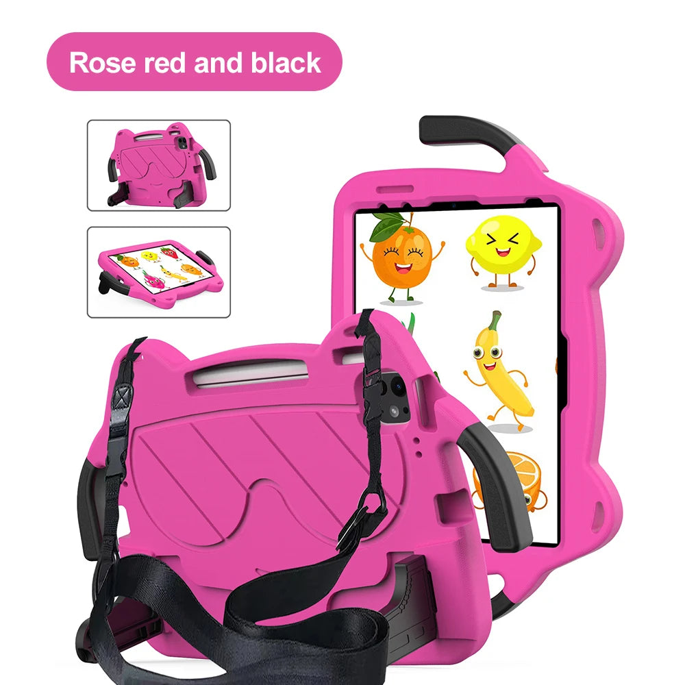 EVA Kids Safe Case For iPad Pro 11 M5 M4 Air 11 M3 M2 Air 5 4 3 For iPad 11 10 11in Cute Little Hands Handle Stand Tablet Cover