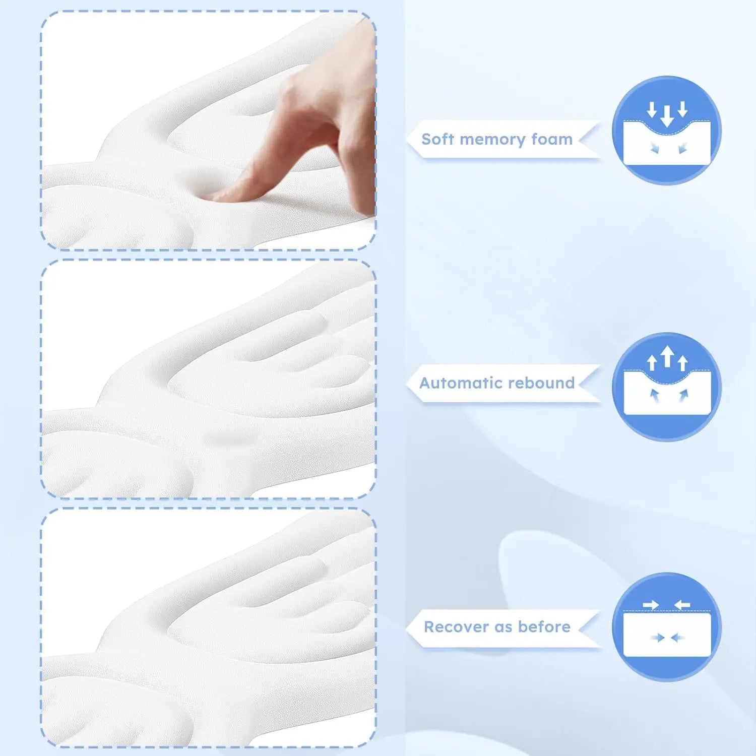 Mechanical Keyboard Mouse Wrist Rest Angel Wing Memory Foam Mouse Cushion Support Pad Wrist Support For Office Computer Laptops