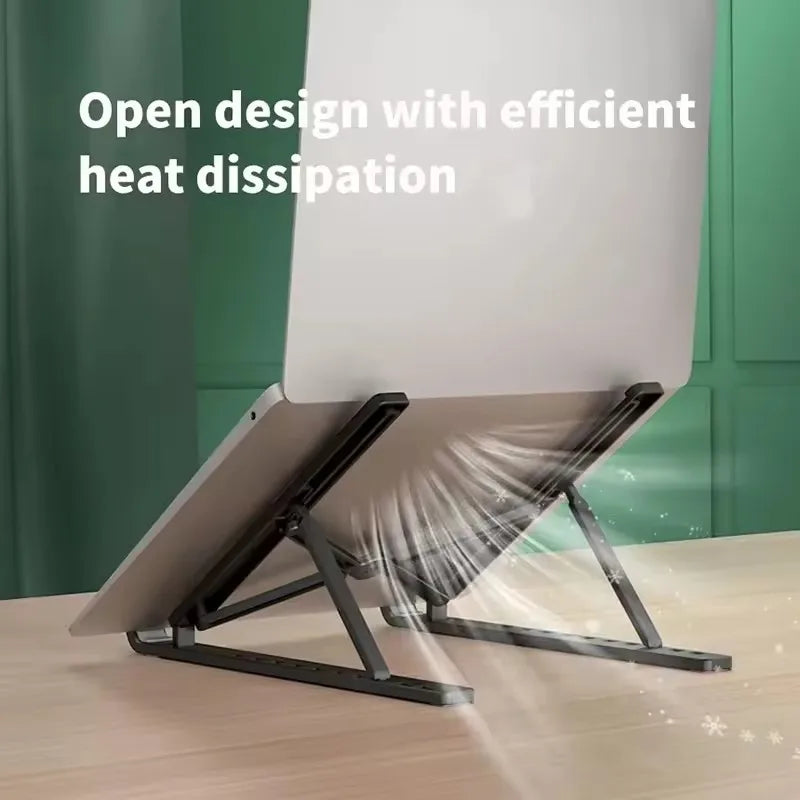 Foldable Laptop Stand Adjustable Portable Foldable Bracket Support Base ABS Plastic Holder For Macbook Laptop PC Accessories