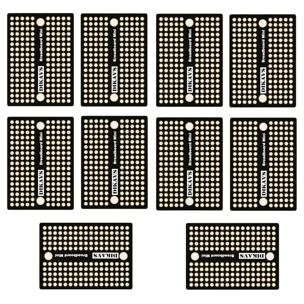 Solder-able 170 Points Breadboard Mini Prototype Pcb Board for Arduino DIY Project  (Pack of 10)