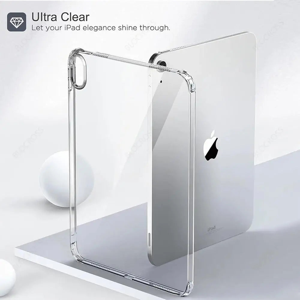 Transparent TPU For iPad Pro 11 12.9 13 Air 10.9 11 13 10th A16 10.2 10.5 9.7 mini 6 7 5 4 Silicone Soft Airbag Cover Anti-drop