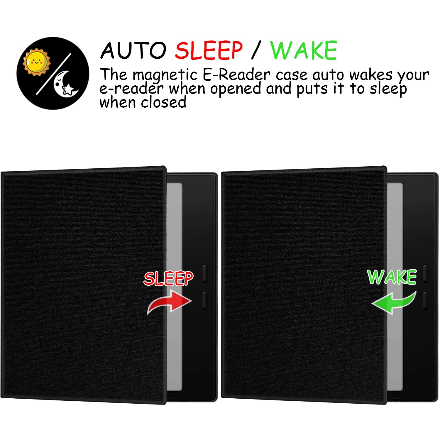 Magnetic Leather Case for 7'' Onyx Boox Go 7 / Boox Go Color 7 (Gen II/Gen I 2025/2024) Ultra-Thin Cover with Auto Sleep/Wake