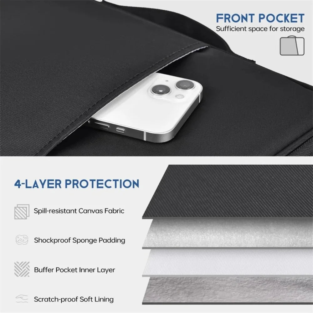 Waterproof Shockproof Handle Bag, Laptop Sleeve Case for Macbook Air, 11, 12, 13, 13.6 Inch, M4, M3, M2 Chip,  Cover Accessories