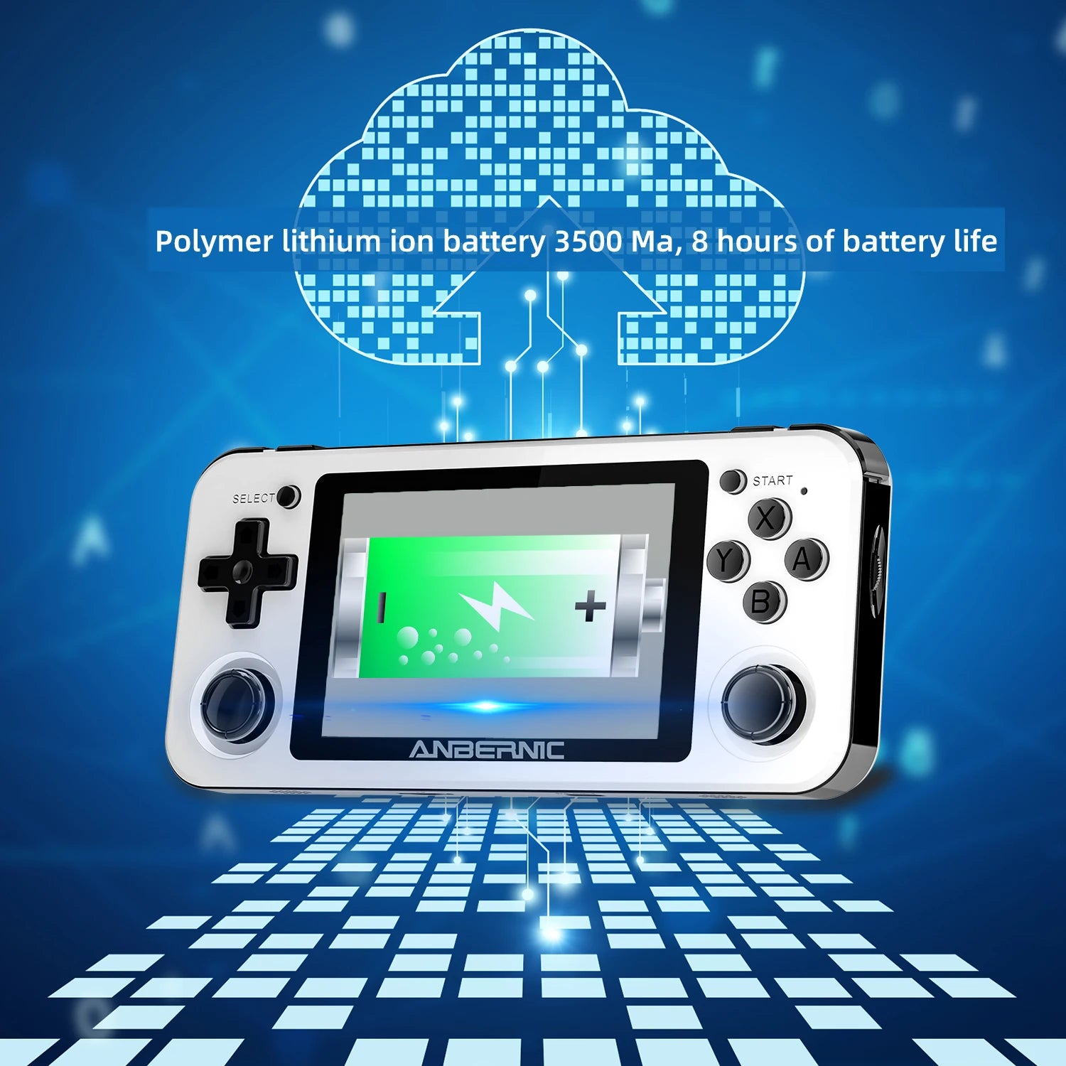 ANBERNIC RG351P Handheld Retro Game Console 3.5 Inch IPS Screen 64G TF Card 2500 Classic Games 3500 mAh Double 3D Rocker Gift