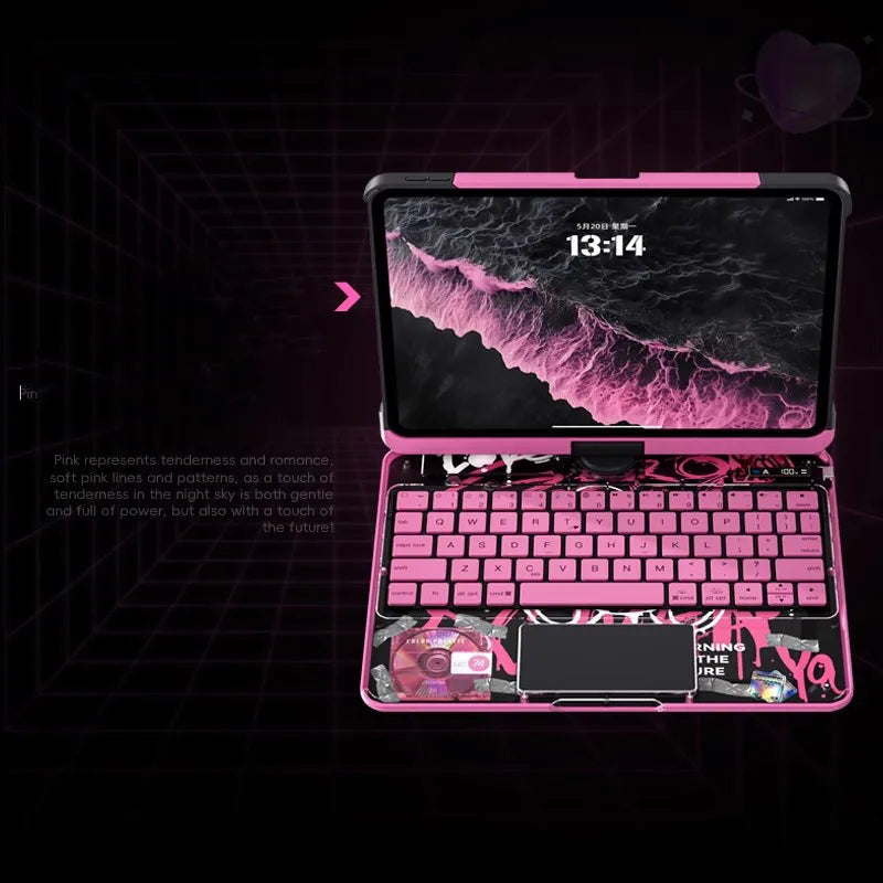 for IPad 11th Gen A16 2025 Air 11inch M3 M2 10th Gen A2696 A2757 Air 7 6 5 4 10.2 9th 8th 7th Pro 11 Hard Touchpad Keyboard Case