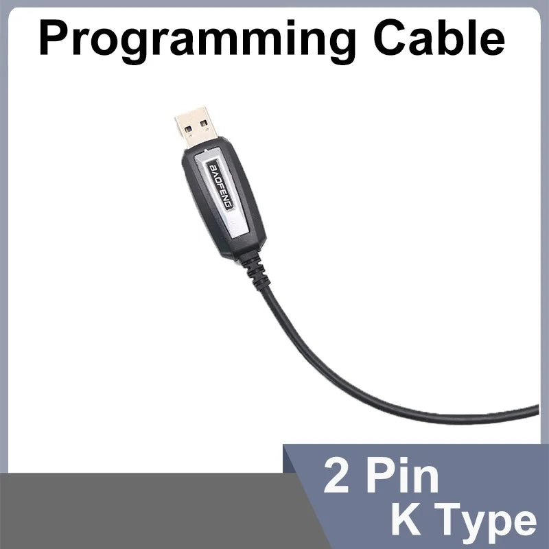 1/2PCS USB Programming Cable UVK5 UVK6 5RPlus Baofeng 18Pro 13Plus 17Plus V2 Programming Cable CD Software Radio Accessories