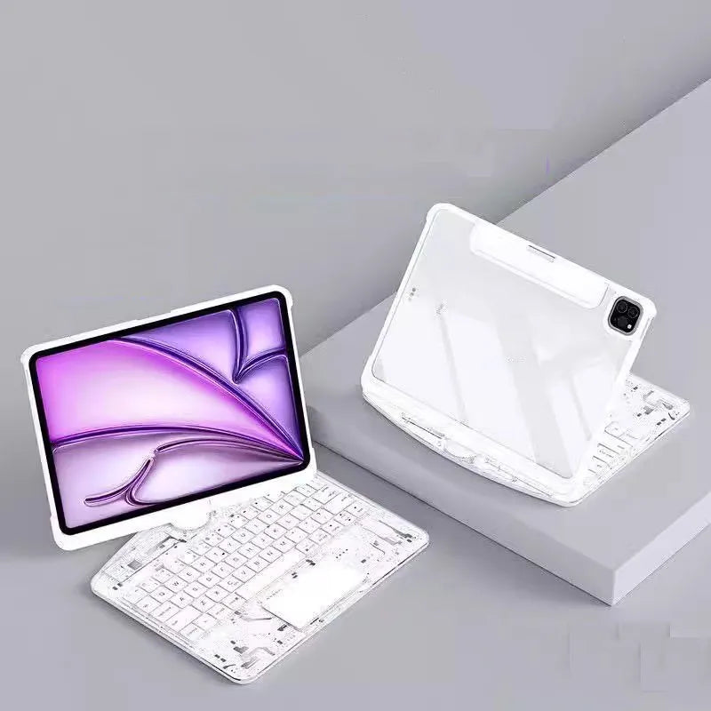 for IPad 11th Gen A16 2025 Air 11inch M3 M2 10th Gen A2696 A2757 Air 7 6 5 4 10.2 9th 8th 7th Pro 11 Hard Touchpad Keyboard Case