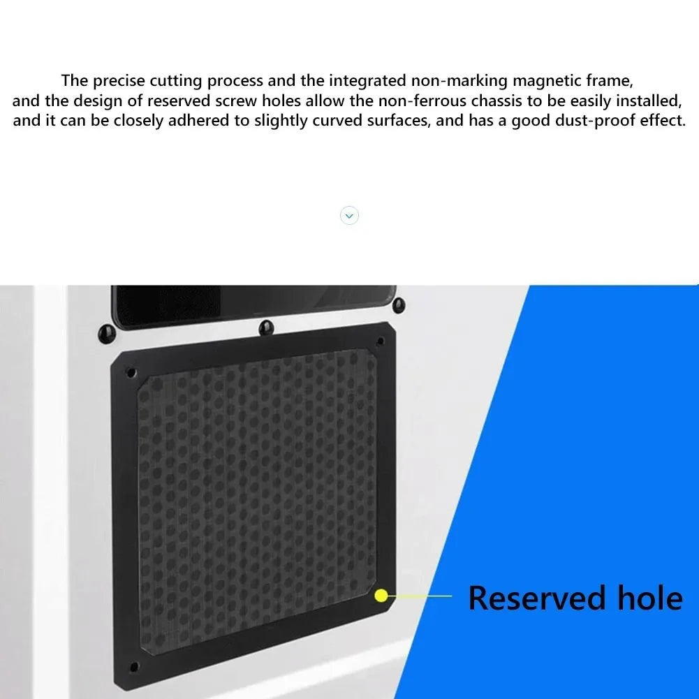 LDPCSJ Magnetic Frame Dust Filter 8-14cm Mesh Cover Net Guard for PC Computer Case Cooling Fan Power Supply Chassis with Hole