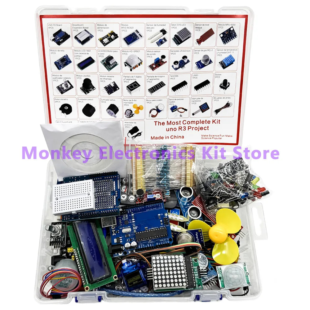 Full Version Starter Learning Kit fo R3 Board Programming Project DIY Electronics Laboratory Smart Beginner Kit for R3 IDE