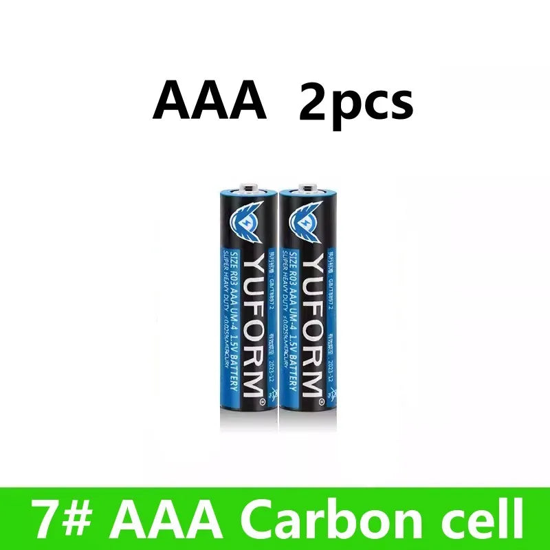 AAA 1.5V Carbon-Zinc Battery for Remote Control Toy LED Light Wireless Mouse, Long-lasting LR03 Dry Cell Disposable Battery