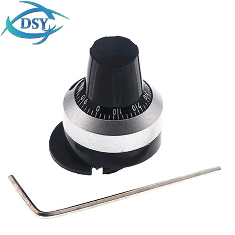 1Set WXD3-13 3590S 3590S-2 6.35mm Precision Scale WXD3-12 4mm Knob New Potentiometer Knob Equipped With Multi-Turn Potentiometer
