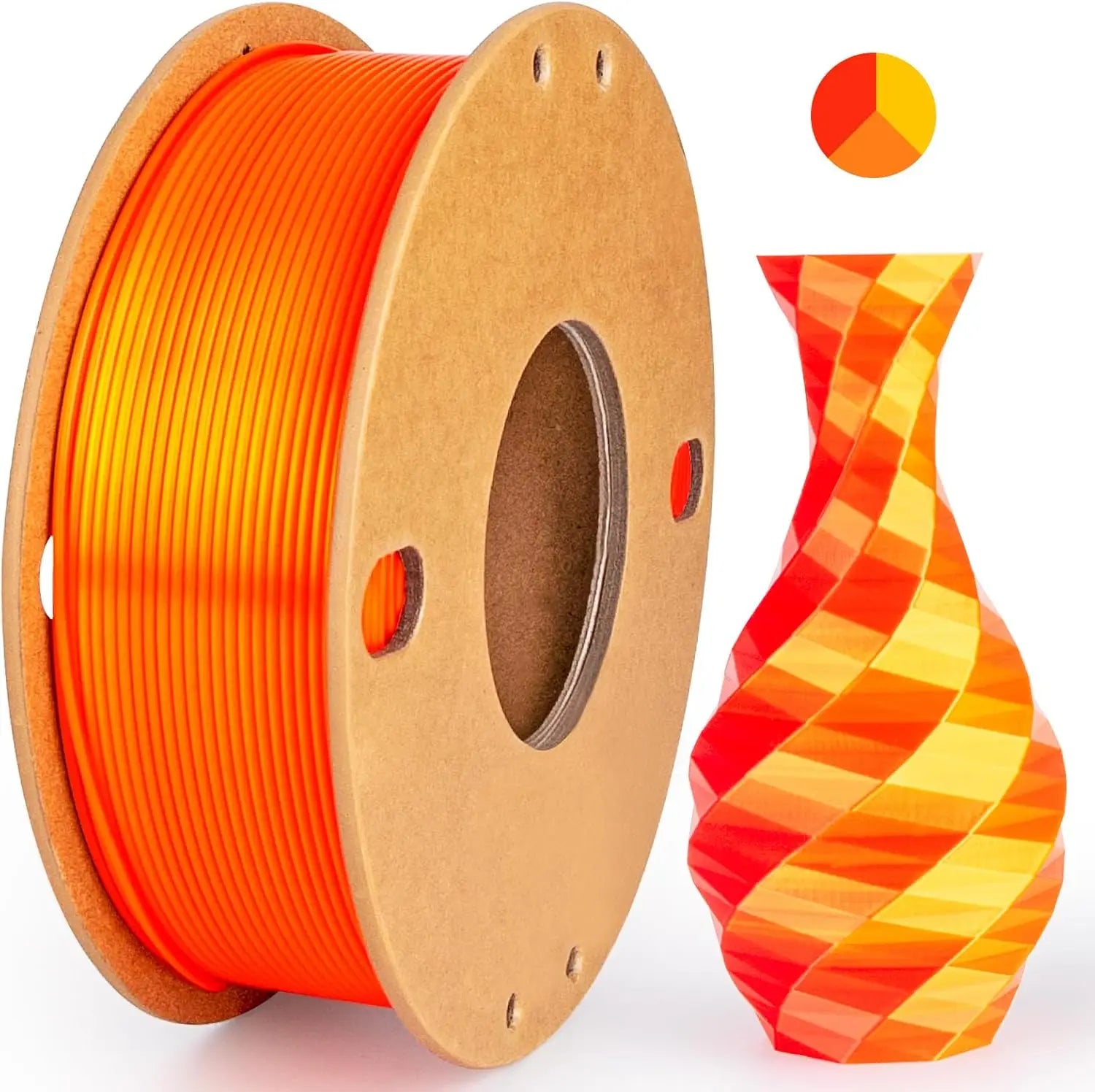 Multicolor 3D Printer Filament,Dual/Tri/Twist/Magic Color 1.75mm PLA Shiny Printing Filament,250g(0.55lbs) Fit FDM 3D Printer