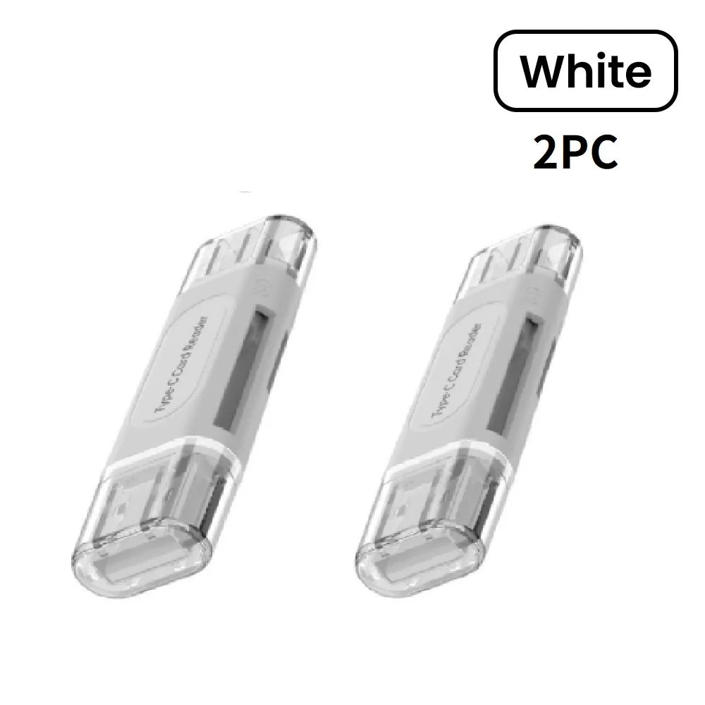 4 in 1 USB Type C Multifunction Card Reader SD TF Card Reader For IPhone15 16 PC Laptop USB2.0 Smart Storage Card Reader Adapter