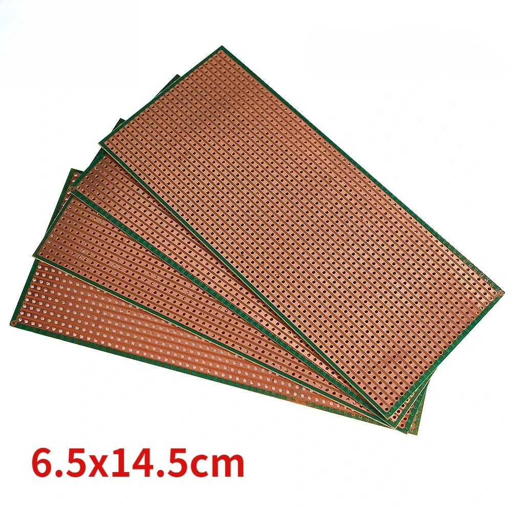 5-20PCS Universal PCB Board 6.5x14.5cm Stripboard PCB Platine Single Sided Circuit Board Yellow DIY Experiment Board for Arduino