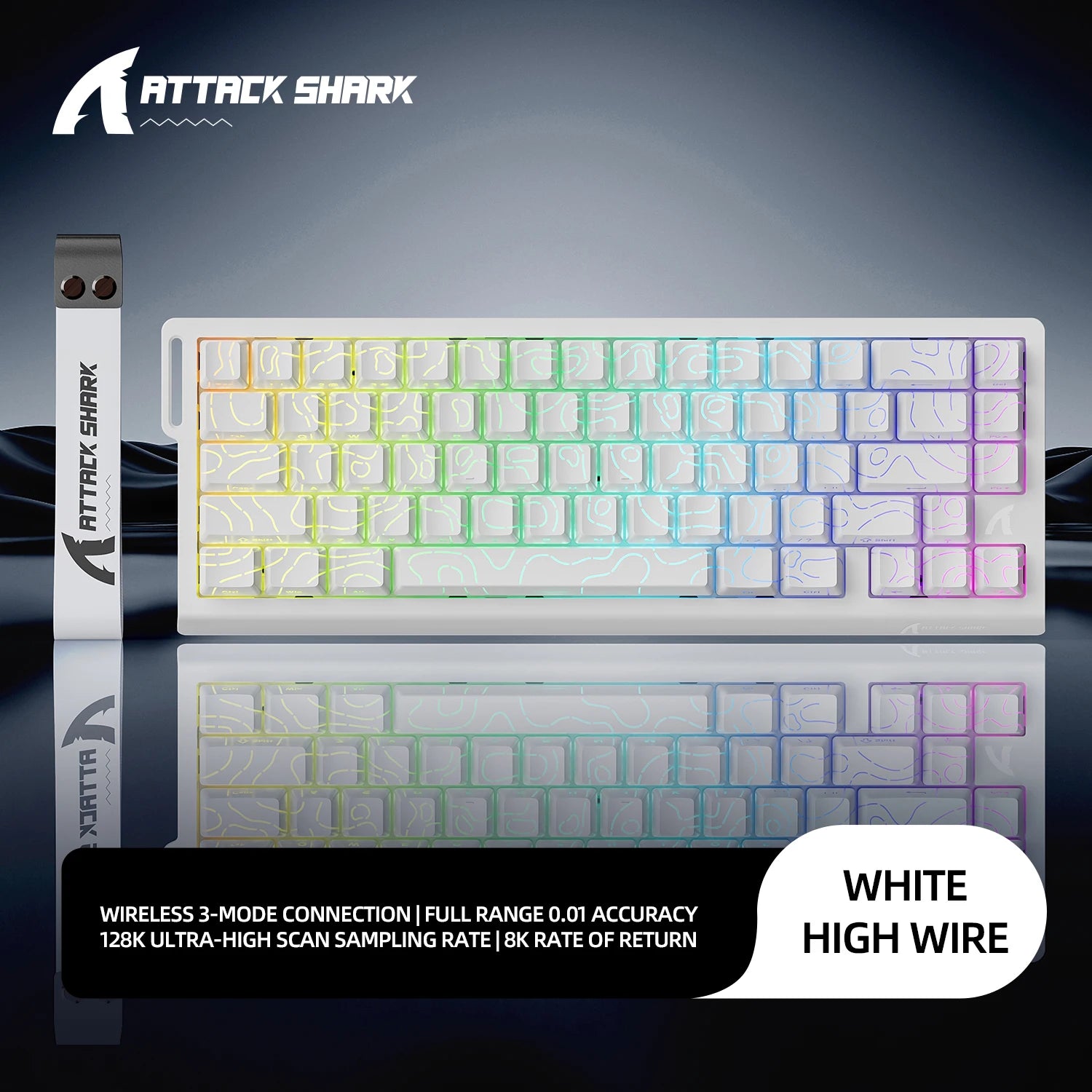 X68HE X68PRO ATTACK SHARK Magnetic Mechanical Keyboard 0.125ms Ultra Low Latency PO Cotton Silicone Fill RGB Backlit 8K Wired