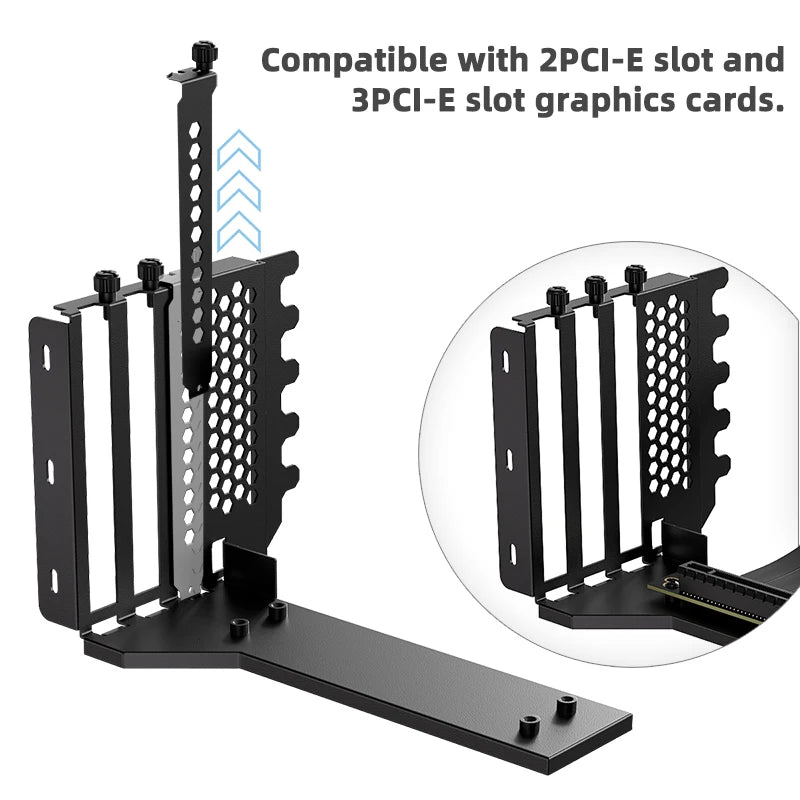 Quality Metal PCIe Graphics Card Holder for Vertical Installation Brackets