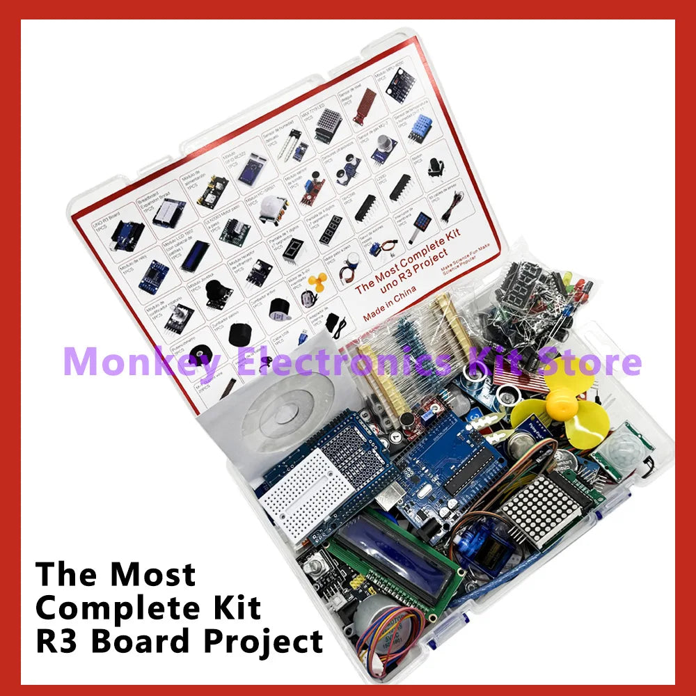 Full Version Starter Learning Kit fo R3 Board Programming Project DIY Electronics Laboratory Smart Beginner Kit for R3 IDE