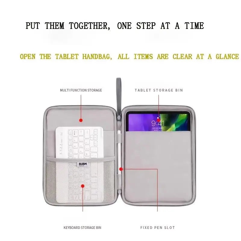 Tablet Sleeve Bag For iPad Pro 12 9 11 13 Inch Pouch iPad 10th 9th 8th 7th Generation Air 5 4 3 2021 2022 Waterproof Tablet Bag