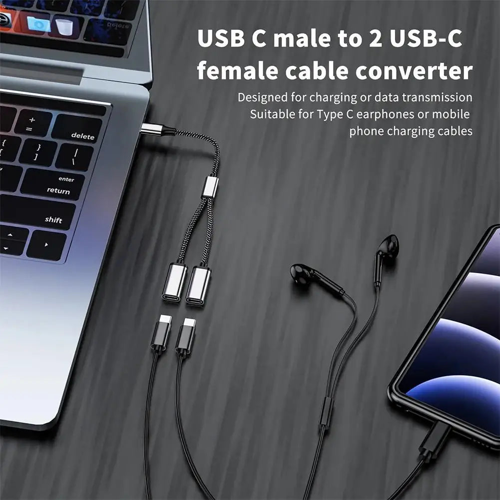 Type C Hub 3-port One To Two Type C Interface Type C Splitter
