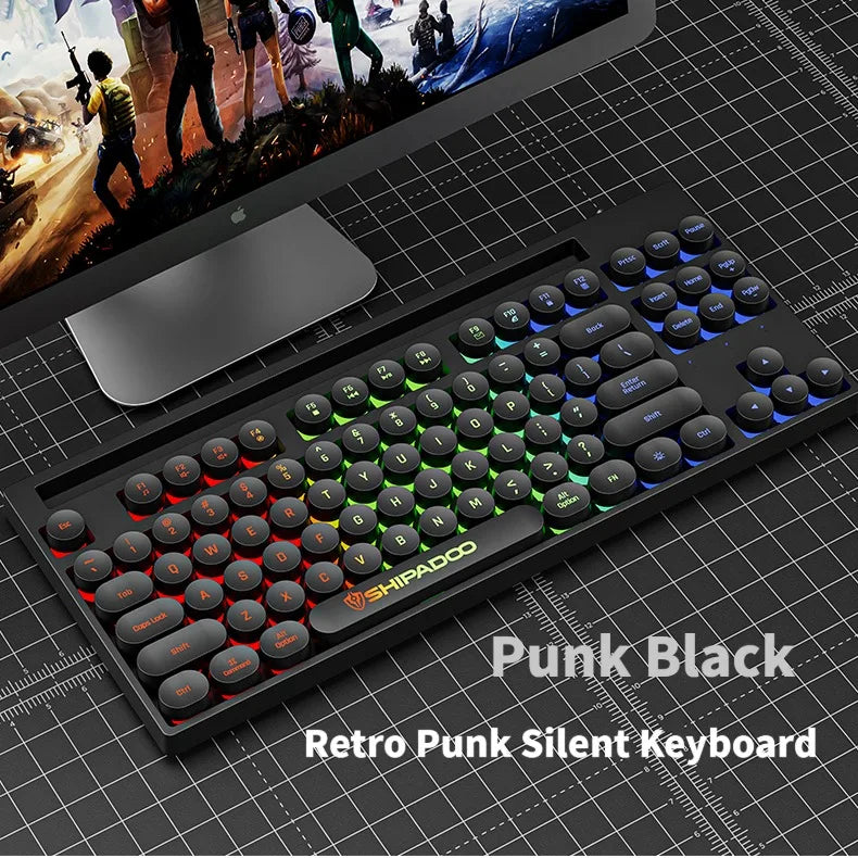 NexusClick Hot Sale 87 keys Backlit Mechanical Feel Keyboard, Wired Gaming Keyboard waterproof Luminous keycap for Laptop Office